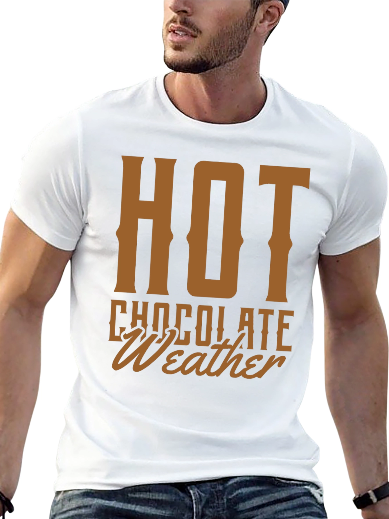 Hot Chocolate Weather Graphic Tee - Cozy Holiday Shirt
