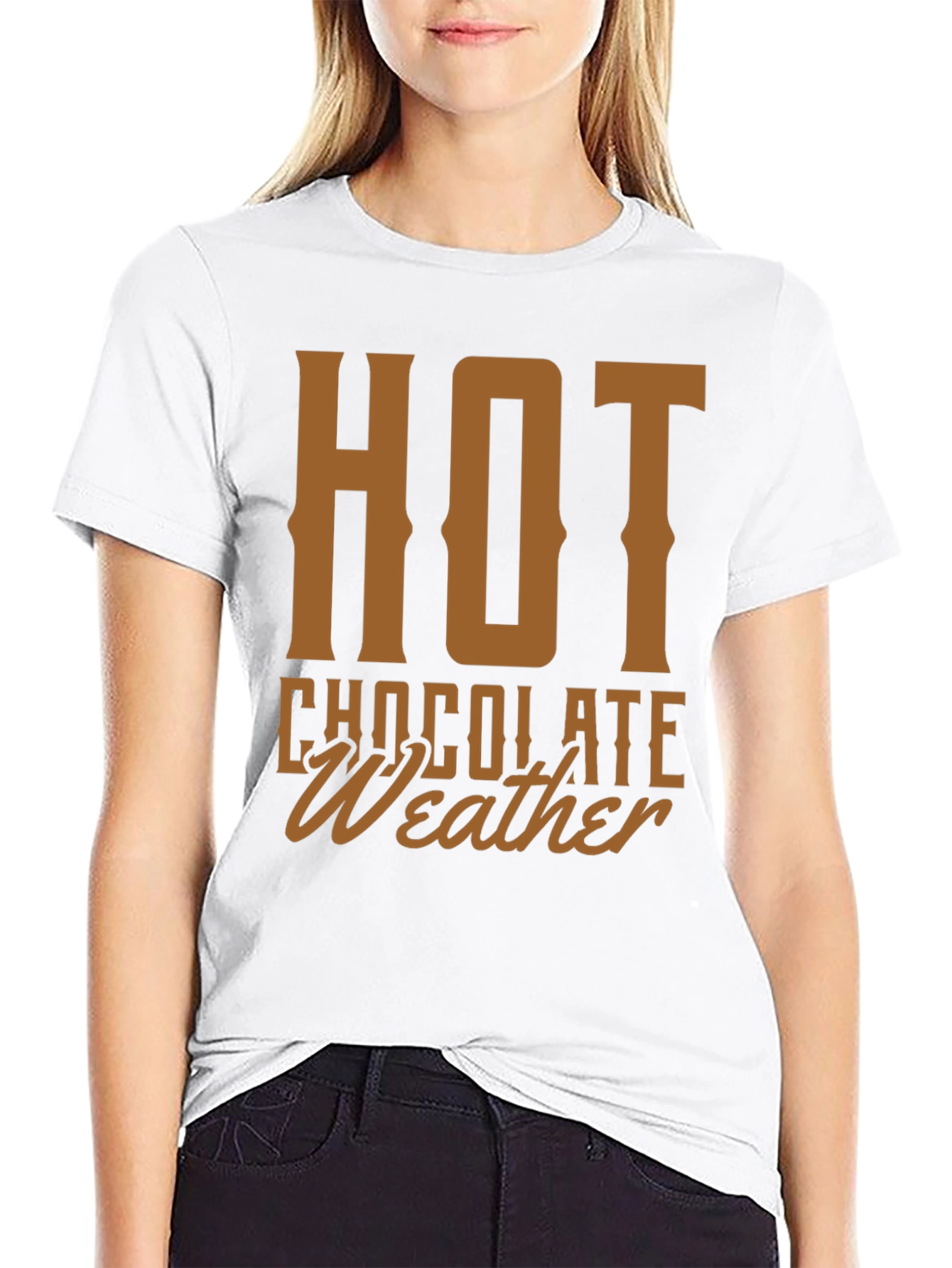 Hot Chocolate Weather Graphic Tee - Cozy Holiday Shirt