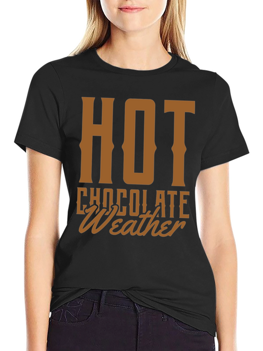 Hot Chocolate Weather Graphic Tee - Cozy Holiday Shirt