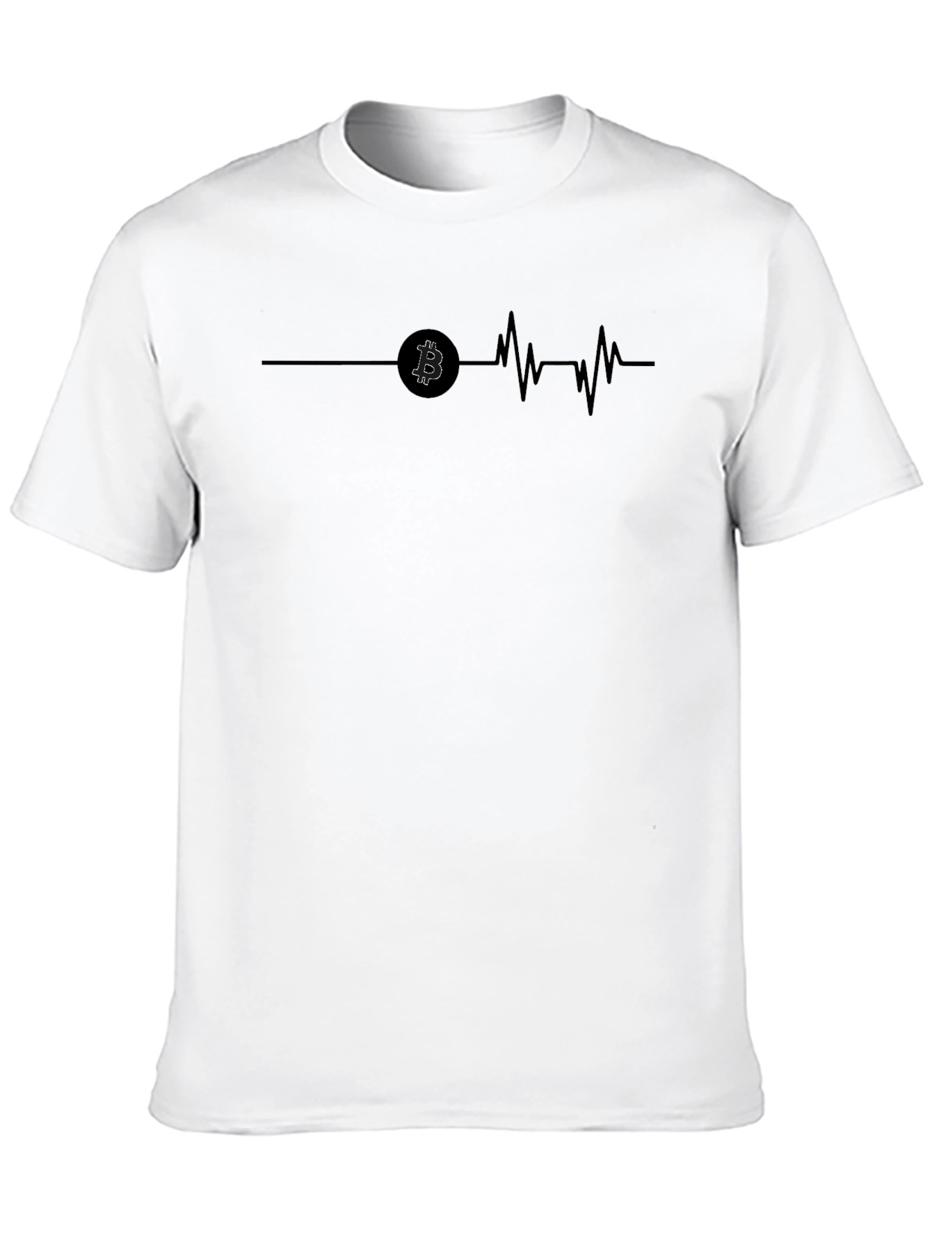 Bitcoin Heartbeat Black T-Shirt