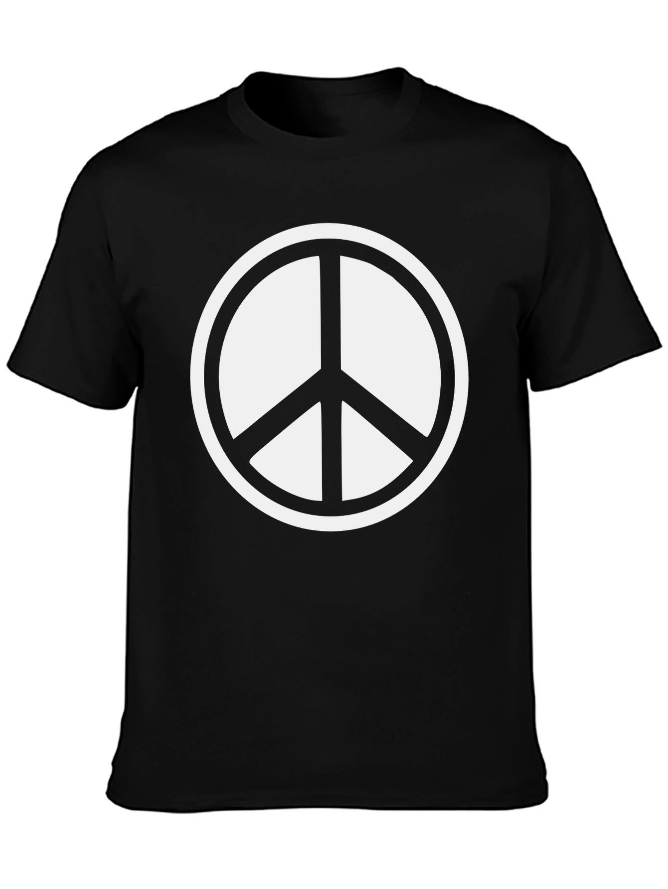 Peace Symbol Graphic Tee - Black Comfort Fit