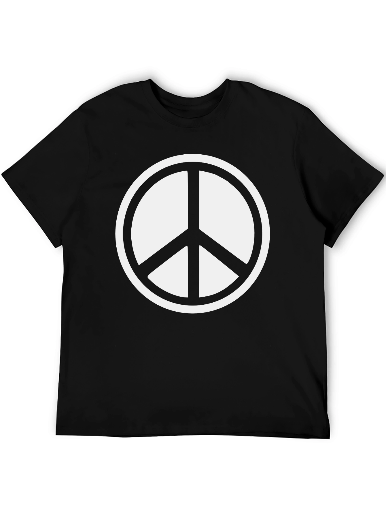 Peace Symbol Graphic Tee - Black Comfort Fit