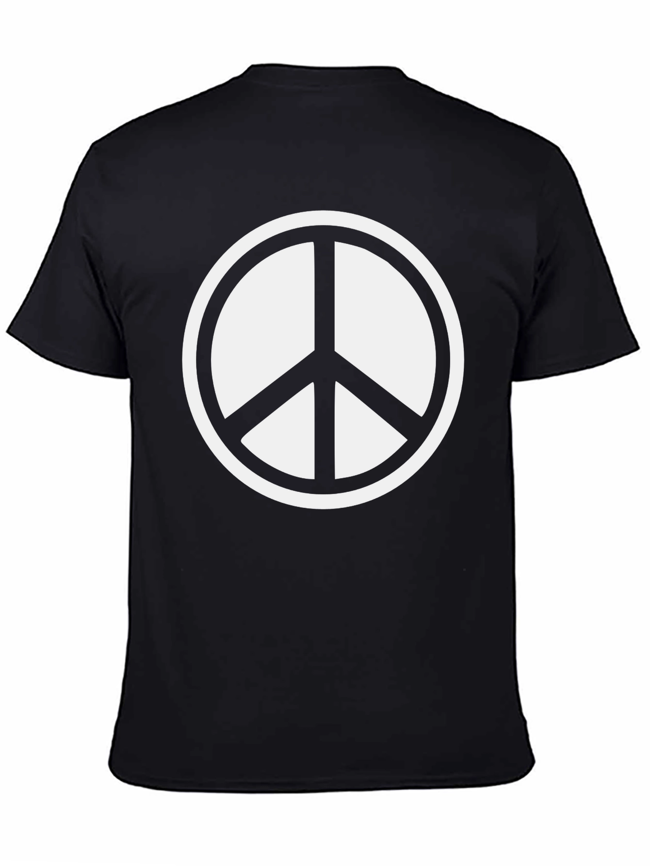 Peace Symbol Graphic Tee - Black Comfort Fit