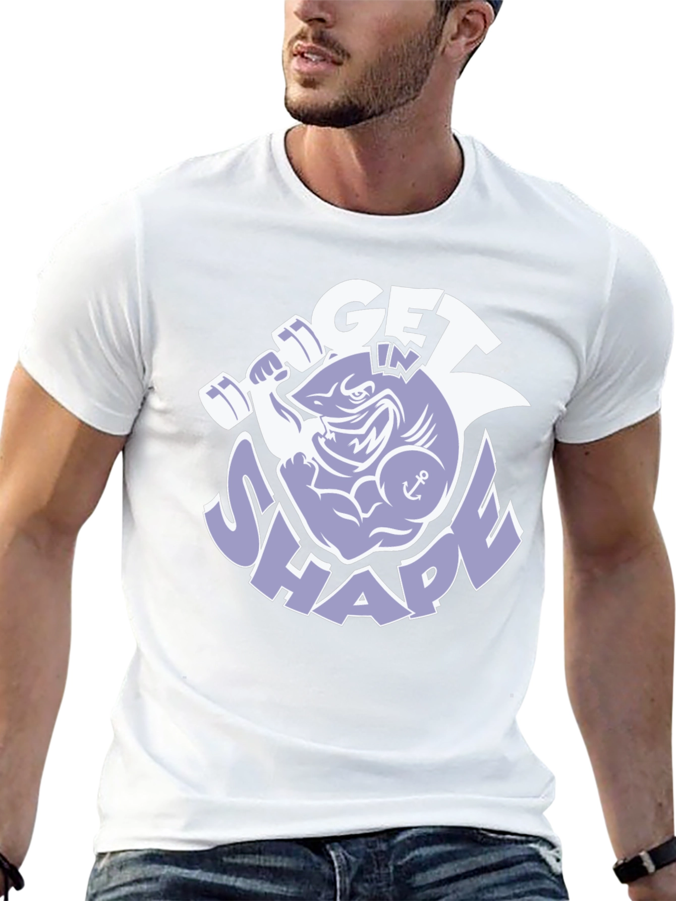 Get In Shape Shark Graphic T-Shirt