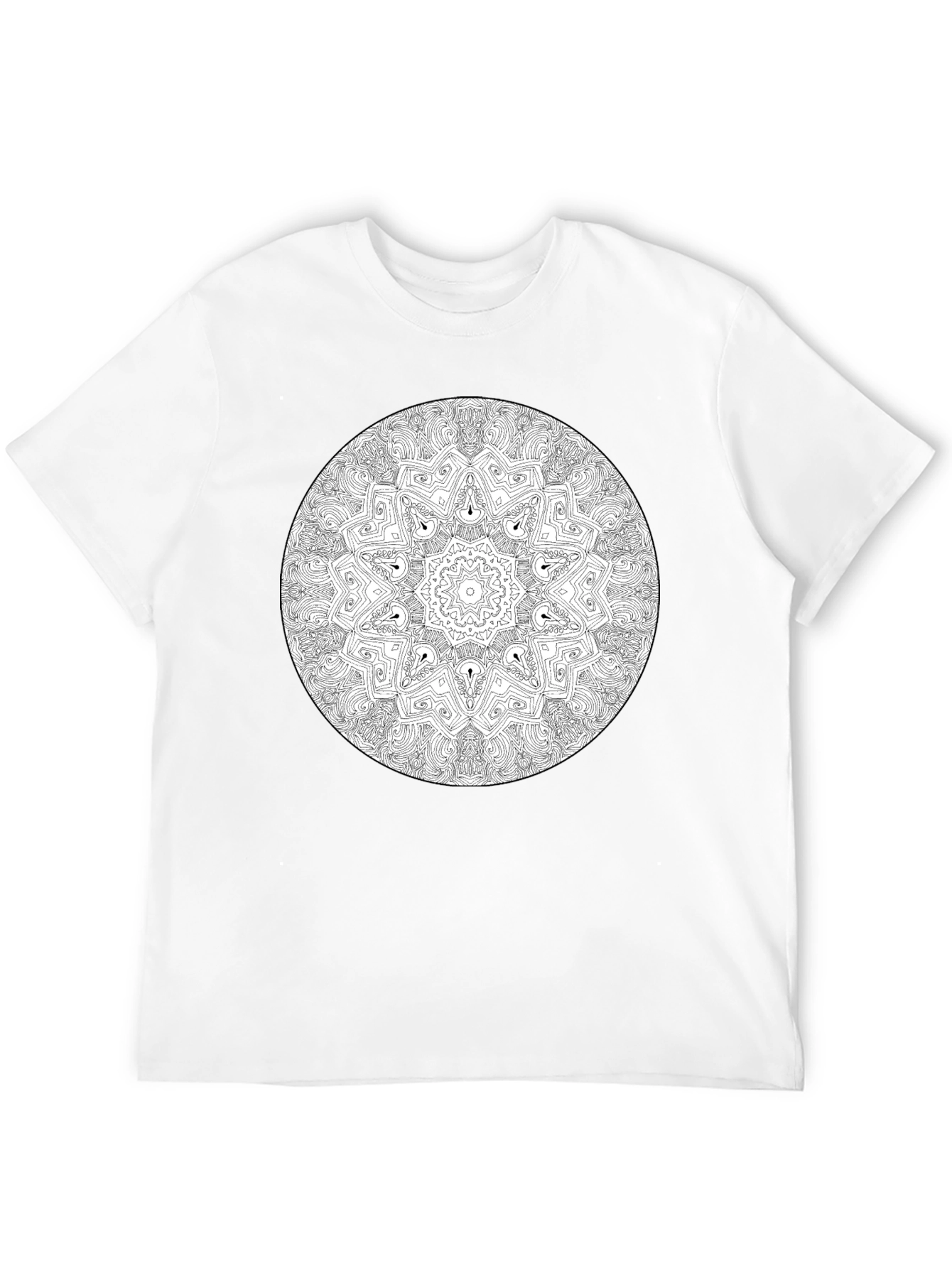 Mandala Design Black T-Shirt - Unisex