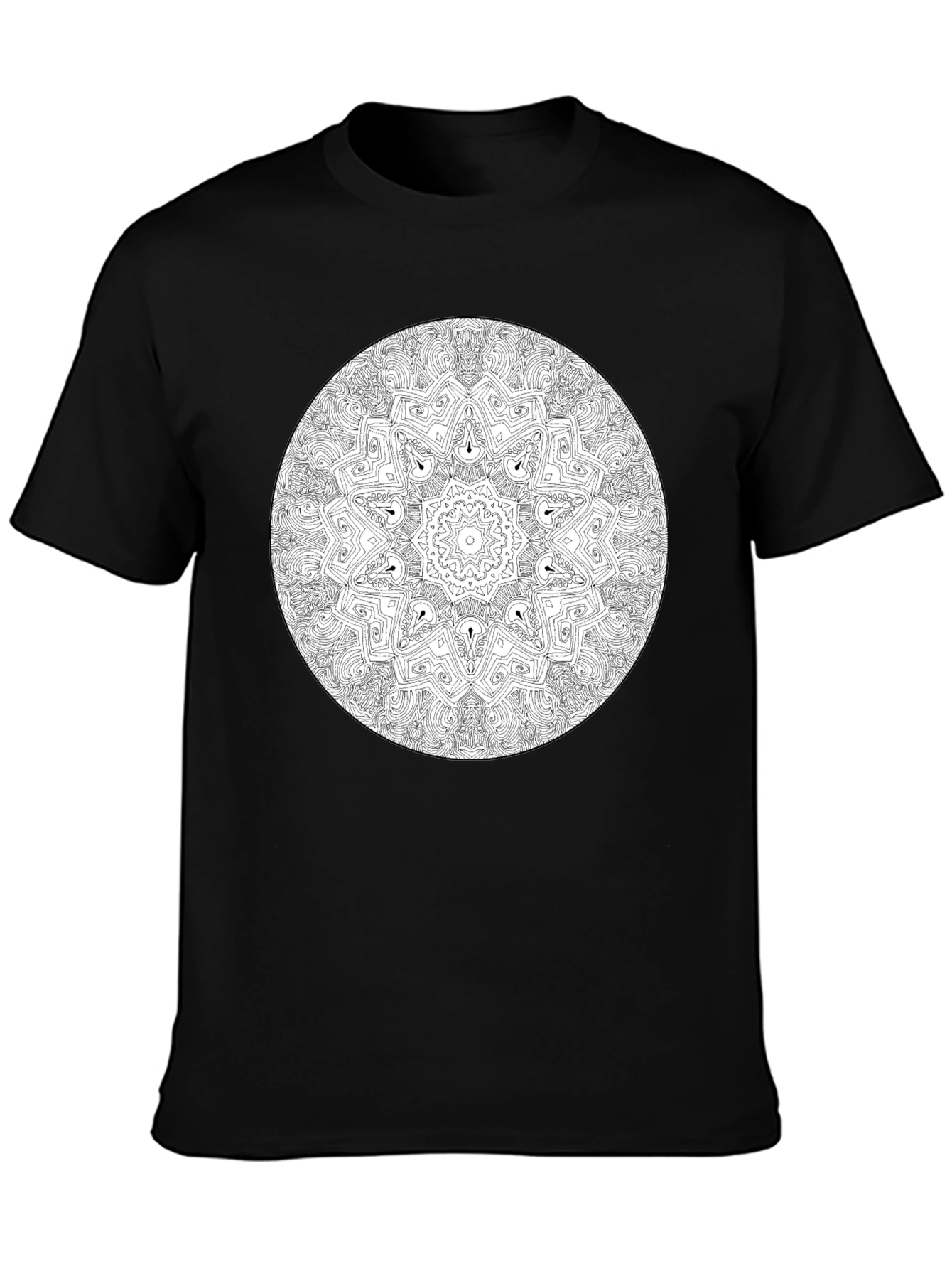 Mandala Design Black T-Shirt - Unisex