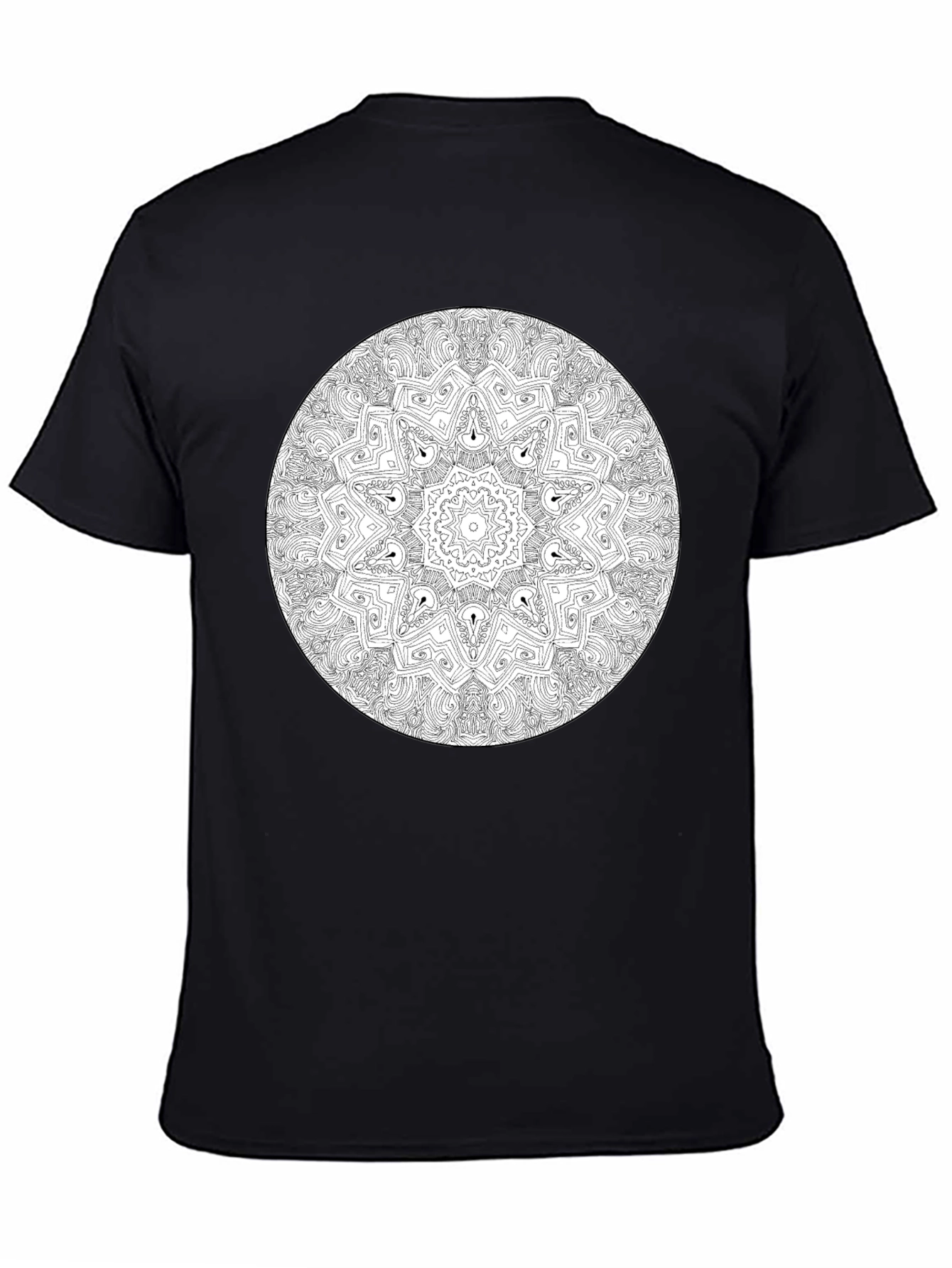 Mandala Design Black T-Shirt - Unisex