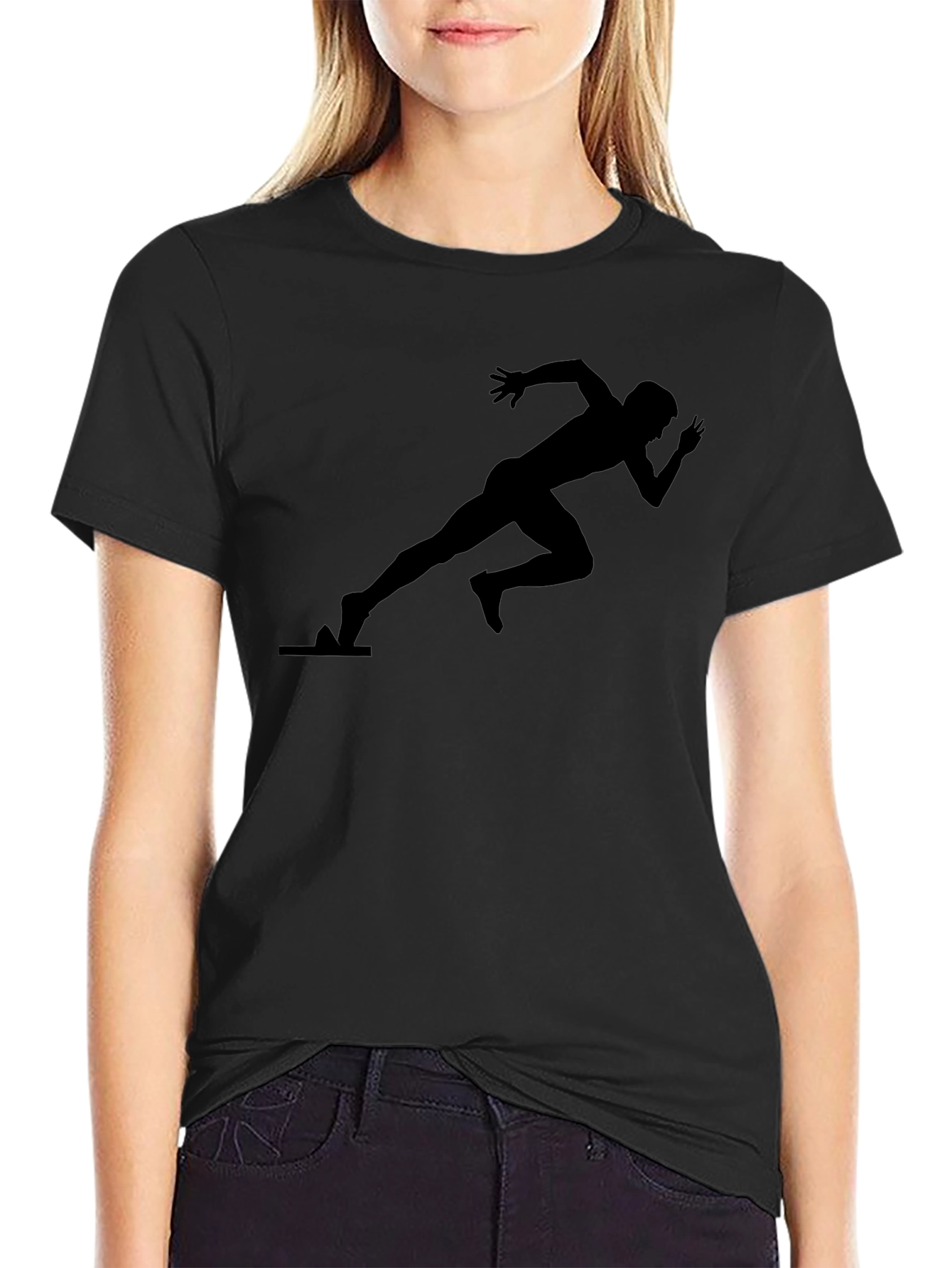 Black Runner T-Shirt - Sprint to Style