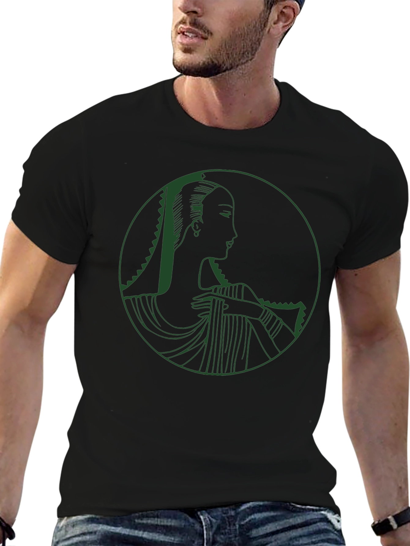 Elegant Woman Graphic Tee - Black