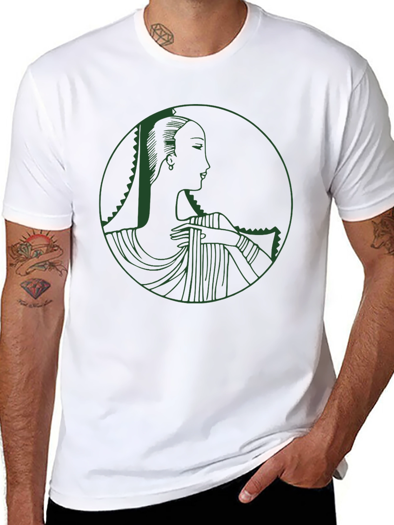 Elegant Woman Graphic Tee - Black