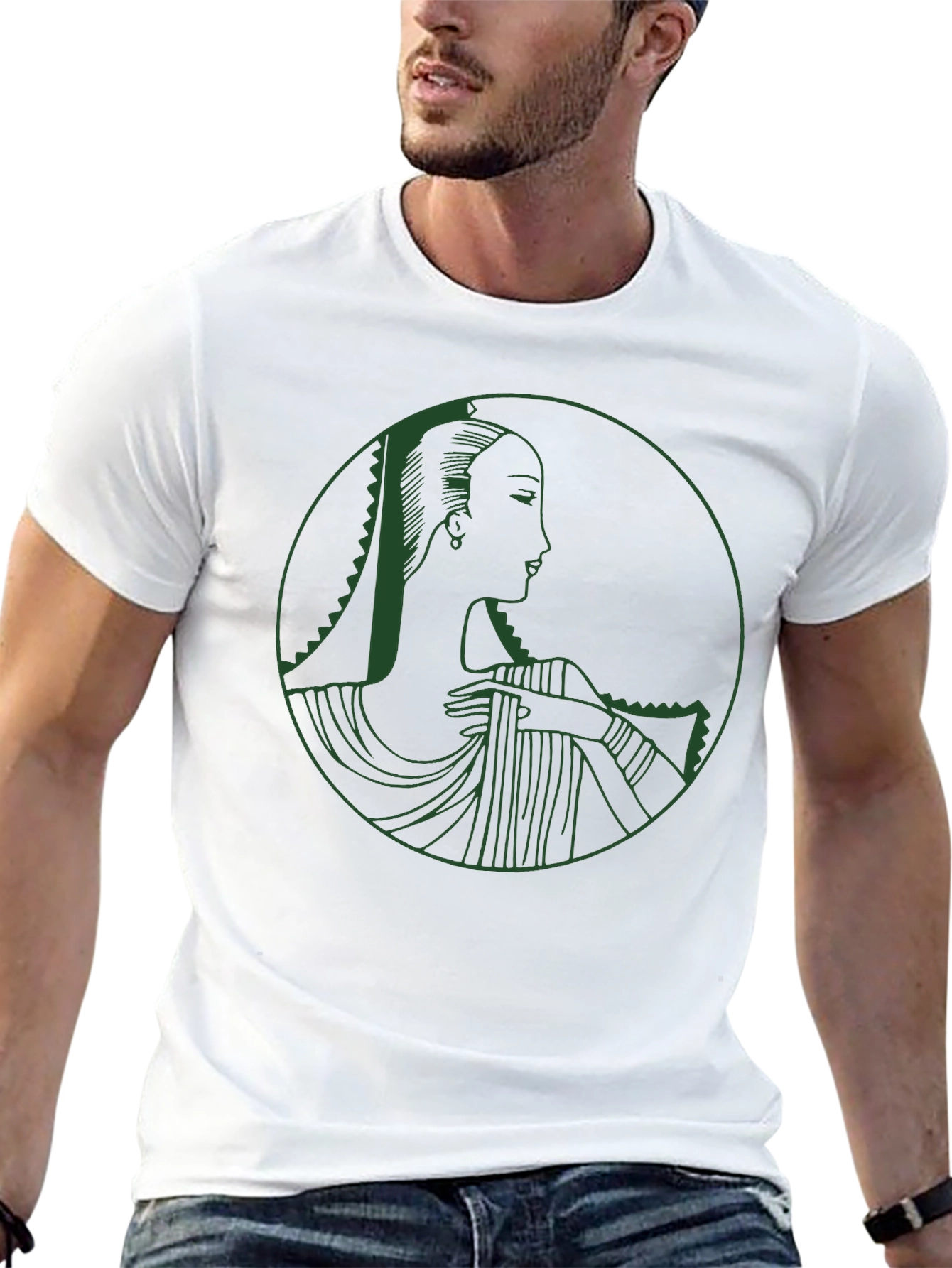 Elegant Woman Graphic Tee - Black