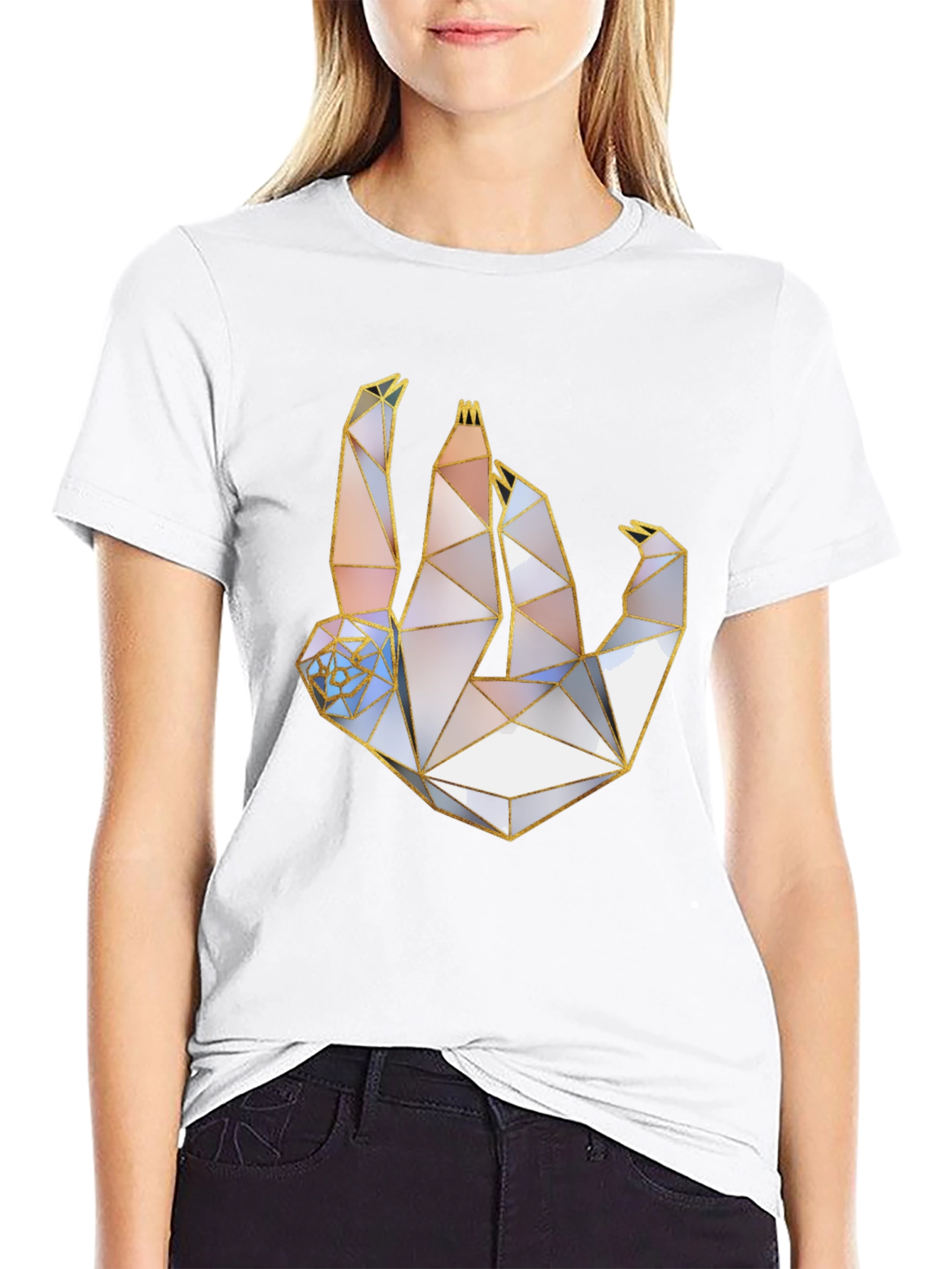 Geometric Sloth T-Shirt - Modern Art Tee
