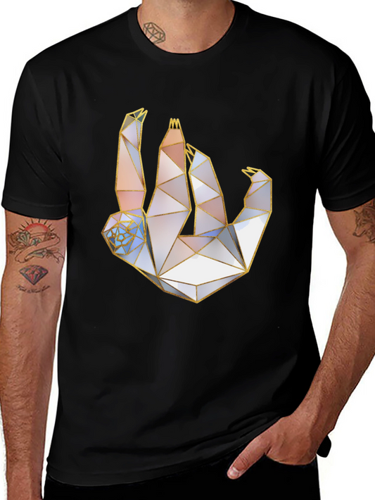 Geometric Sloth T-Shirt - Modern Art Tee