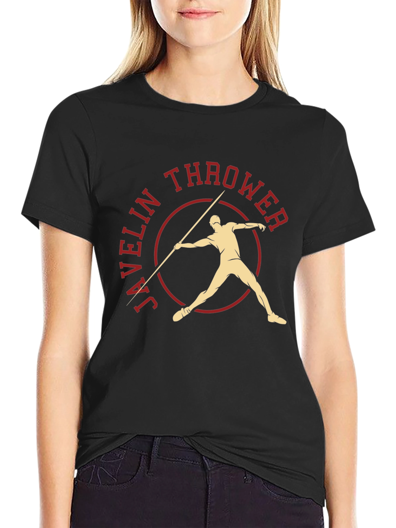 Javelin Thrower Graphic Tee - Sports T-Shirt