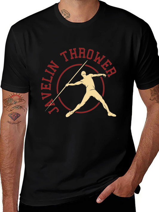 Javelin Thrower Graphic Tee - Sports T-Shirt