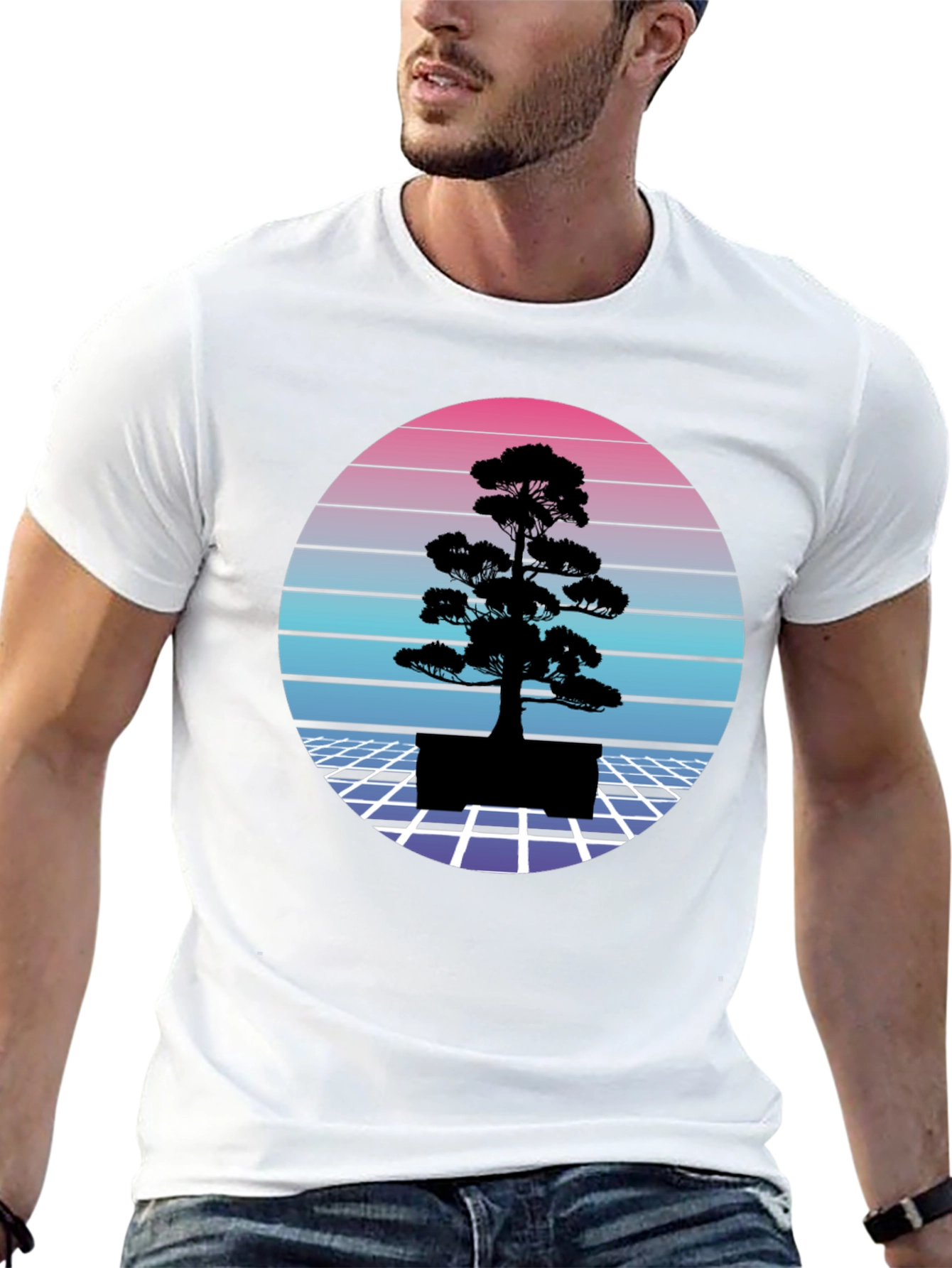 Retro Bonsai T-Shirt - Vaporwave Style