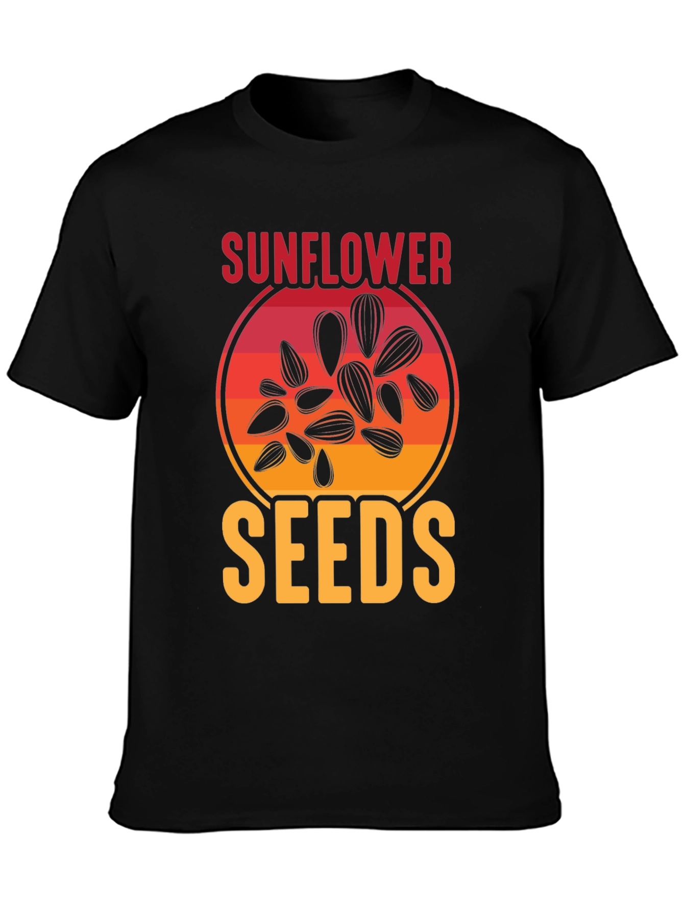 Sunflower Seeds Graphic Tee - Unisex Black T-Shirt