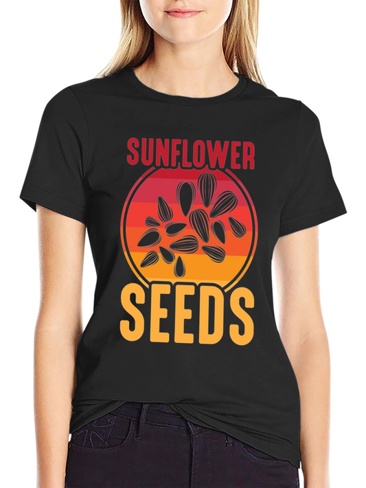 Sunflower Seeds Graphic Tee - Unisex Black T-Shirt
