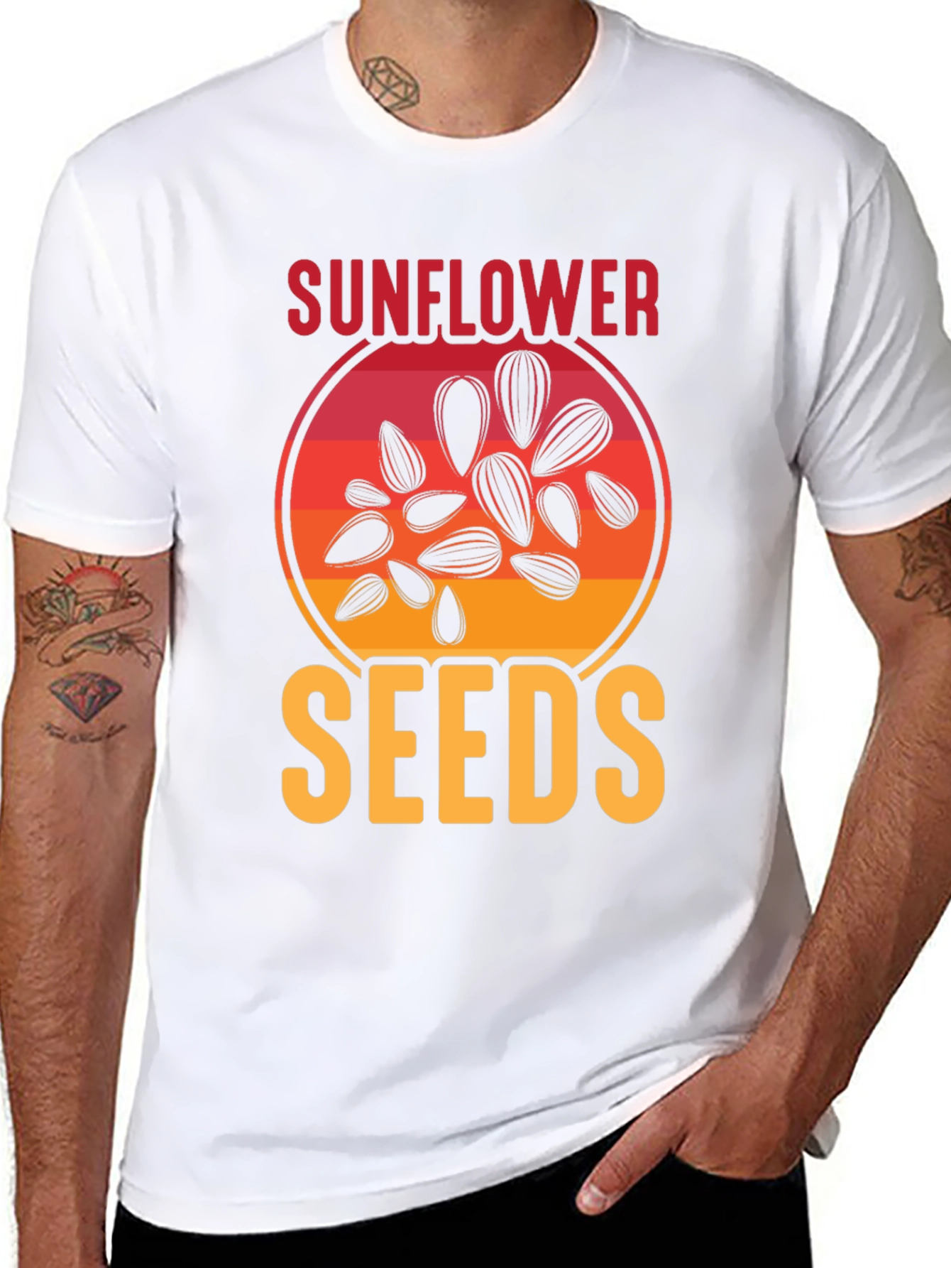 Sunflower Seeds Graphic Tee - Unisex Black T-Shirt