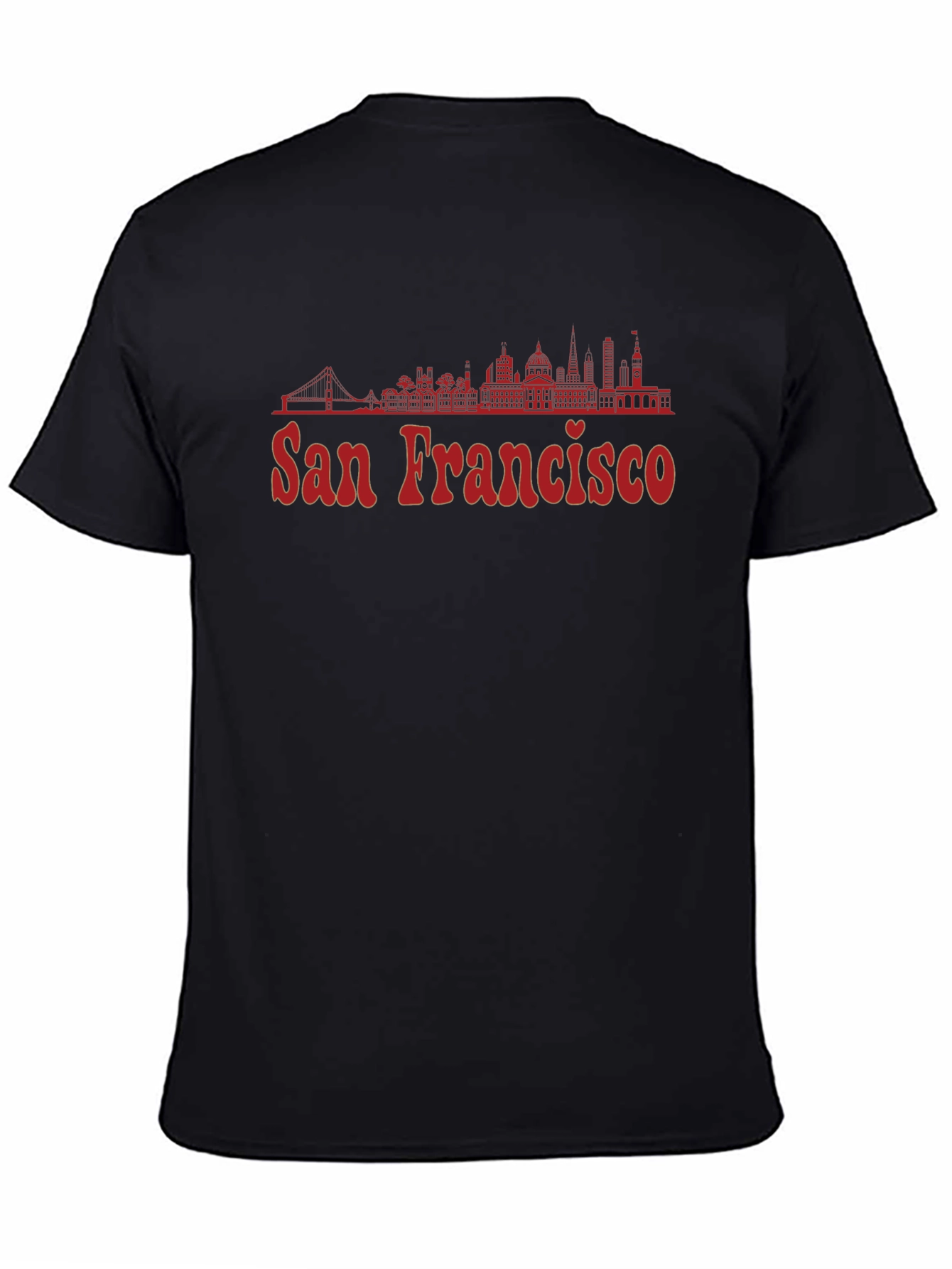 San Francisco Skyline Graphic Tee - Black Cotton Blend