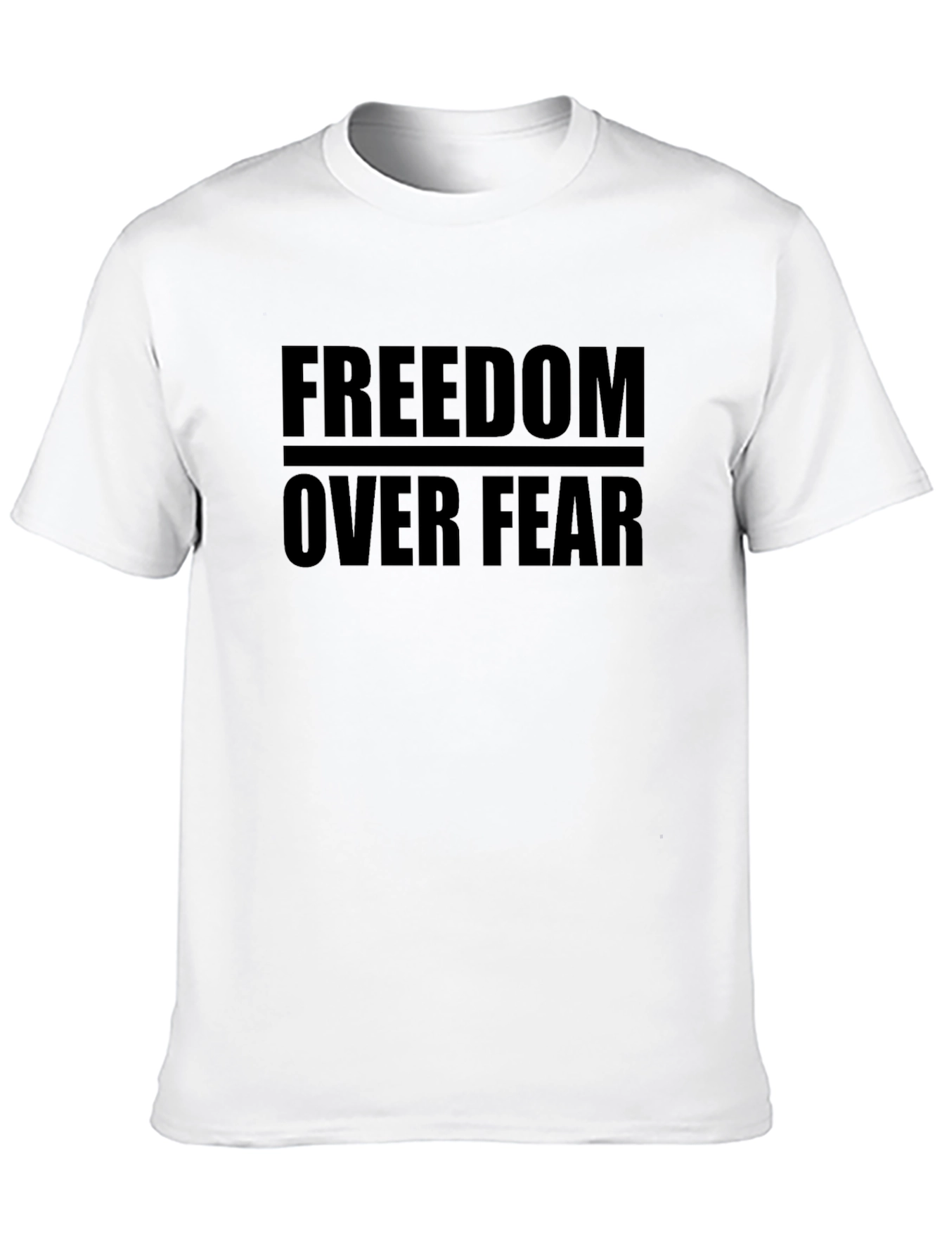 Freedom Over Fear Black Graphic Tee