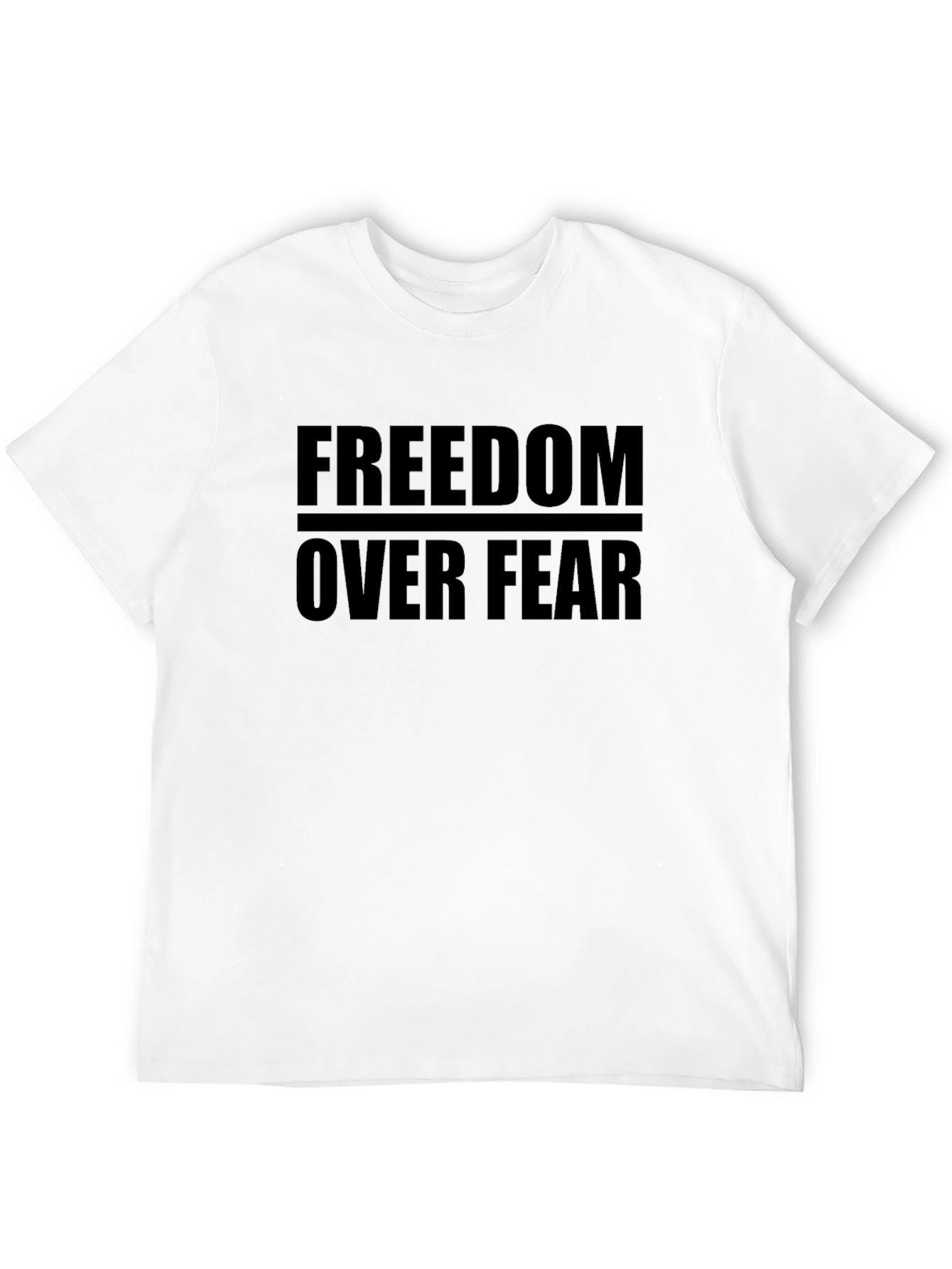 Freedom Over Fear Black Graphic Tee