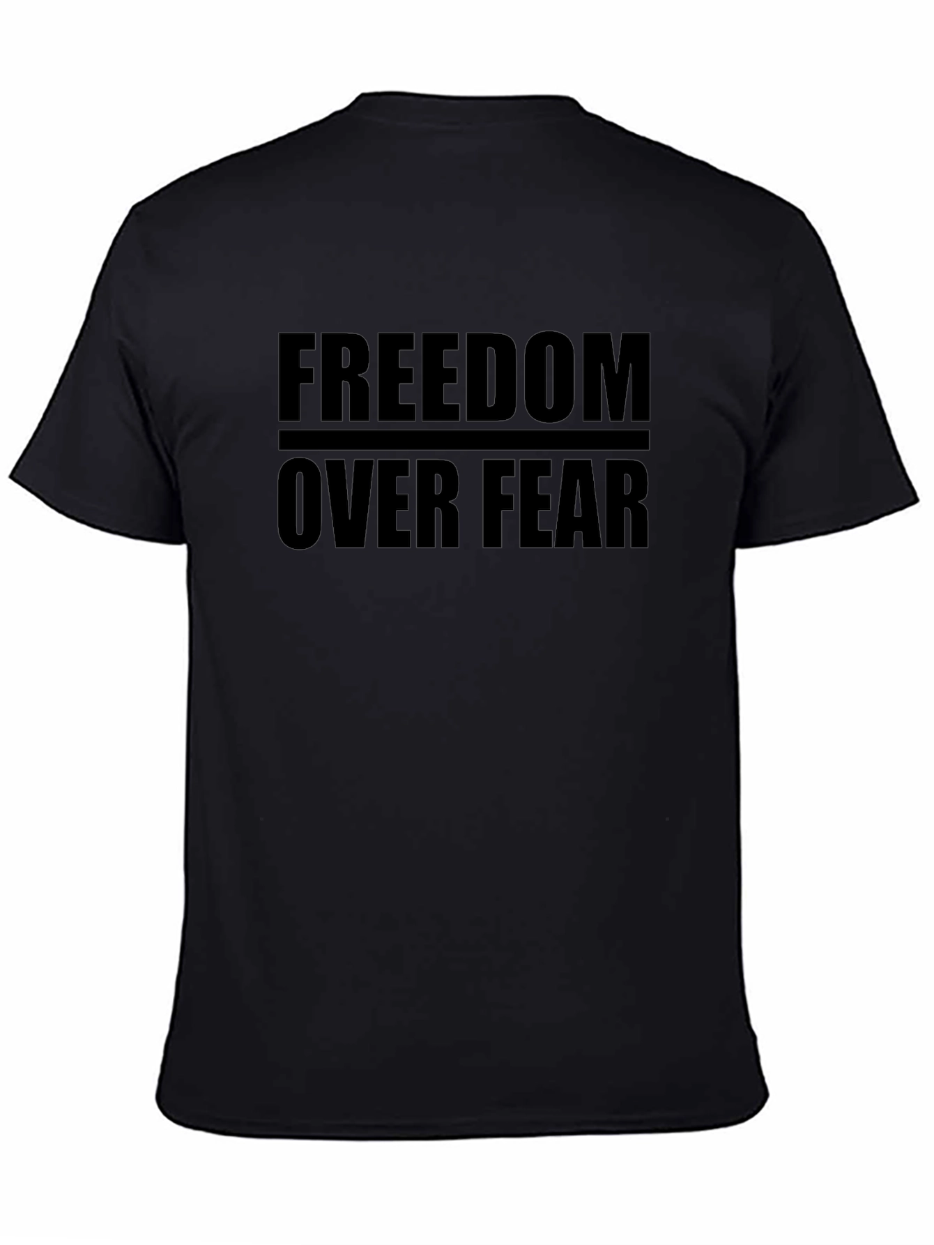 Freedom Over Fear Black Graphic Tee