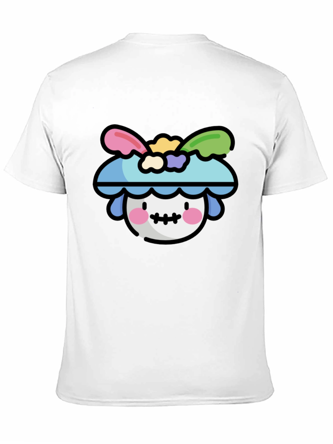 Whimsical Character Graphic T-Shirt - Black
