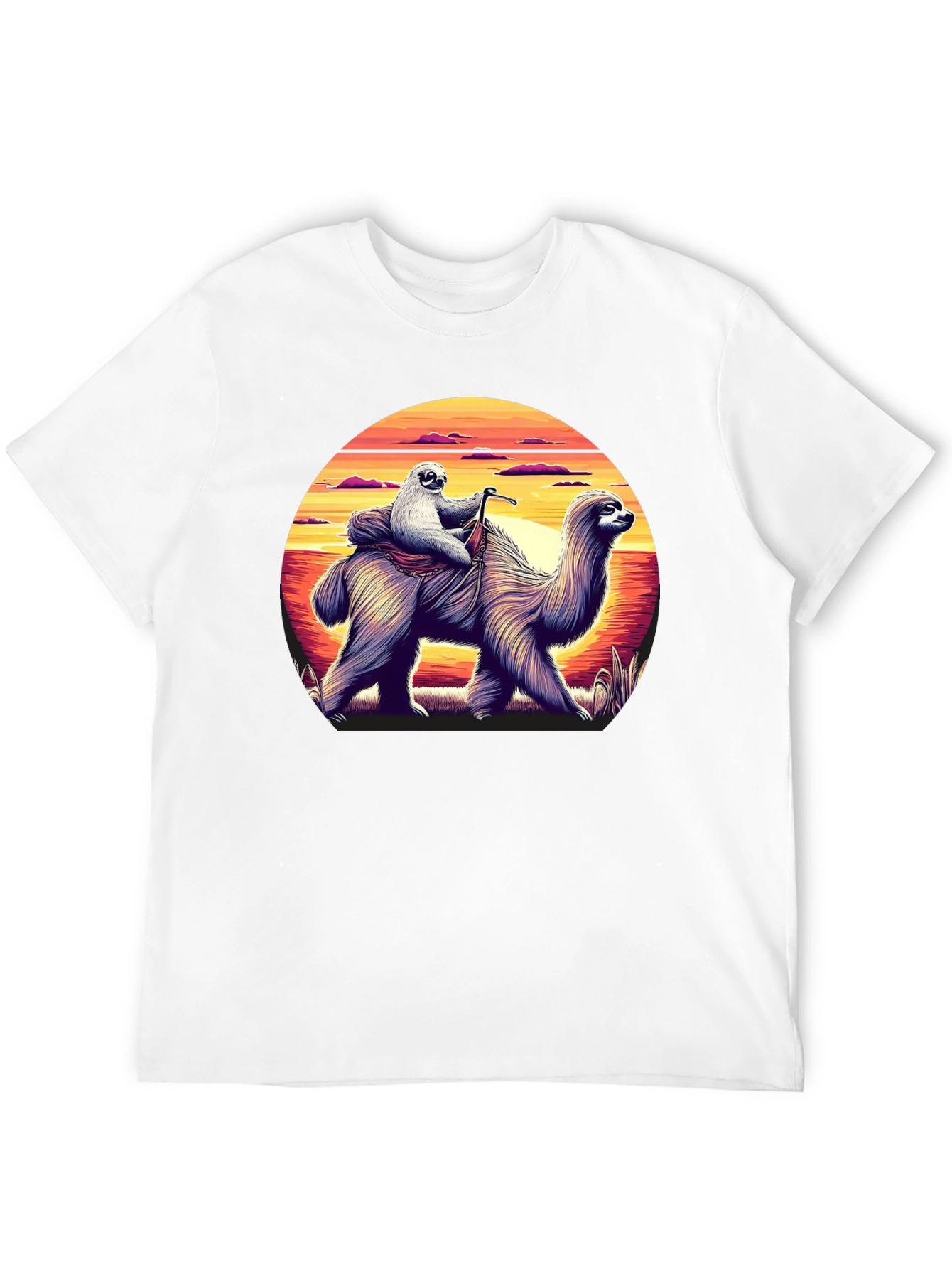 Sloth Riding Llama Graphic Tee