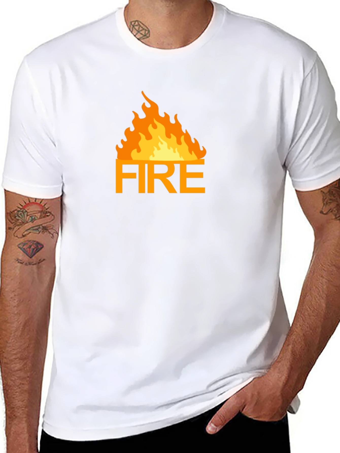 Fire Graphic T-Shirt - Bold Statement Tee