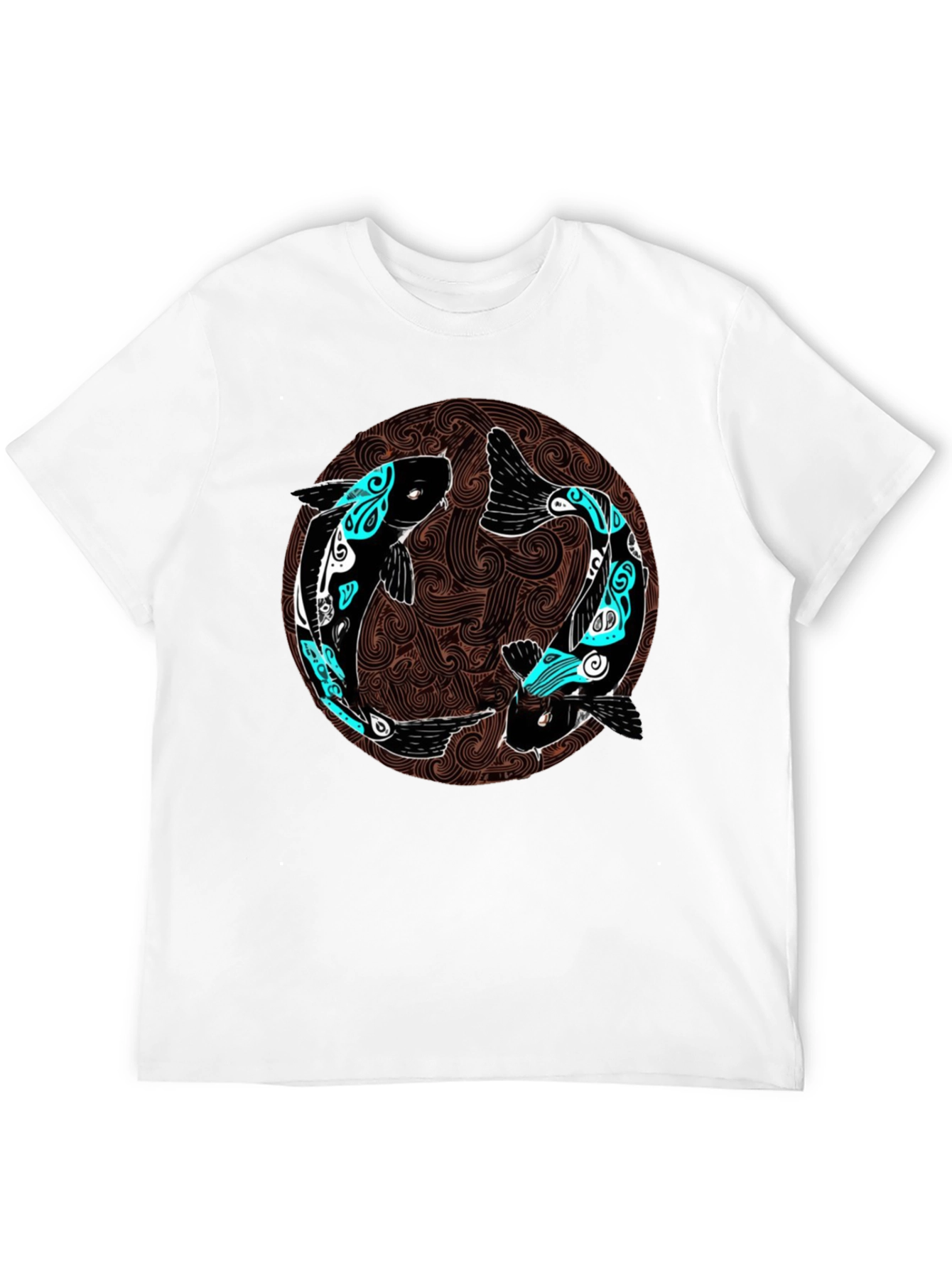 Yin Yang Koi Fish Graphic T-Shirt