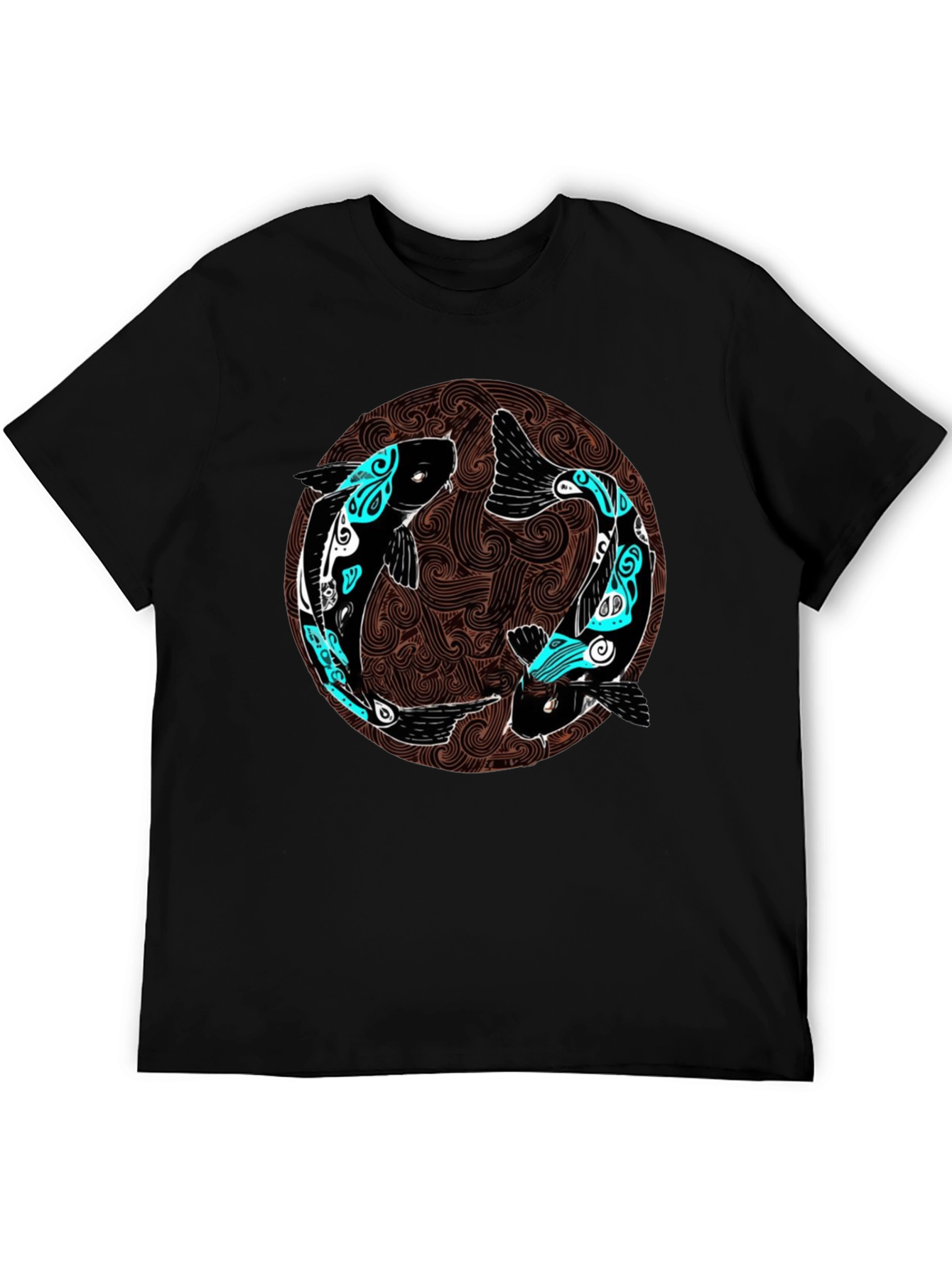 Yin Yang Koi Fish Graphic T-Shirt
