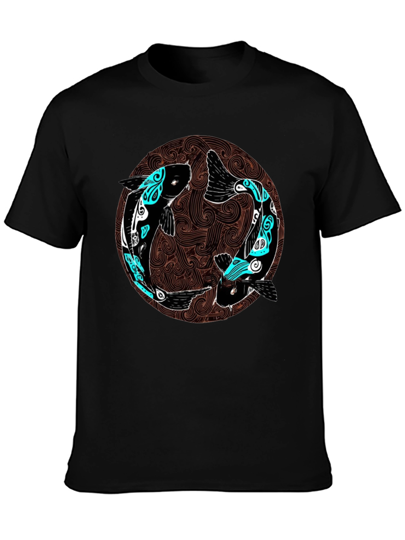 Yin Yang Koi Fish Graphic T-Shirt