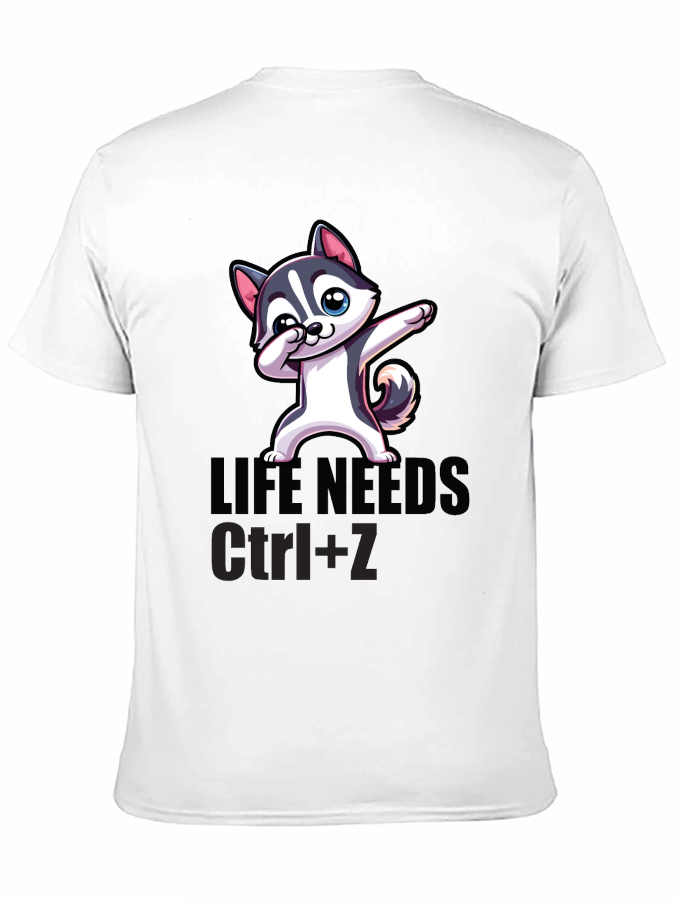 Life Needs Ctrl+Z T-Shirt Cartoon Dog Dab
