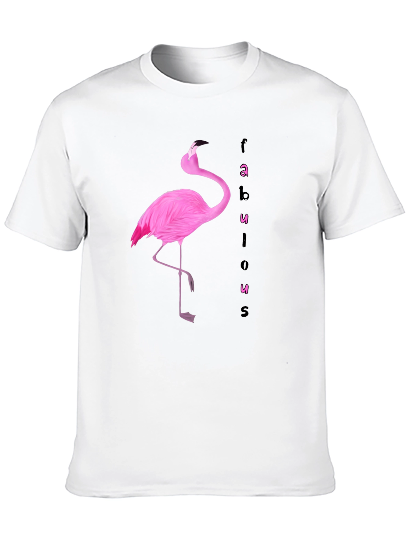 Fabulous Flamingo Graphic Tee - Black