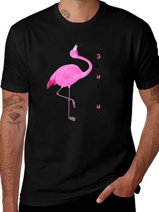 Fabulous Flamingo Graphic Tee - Black