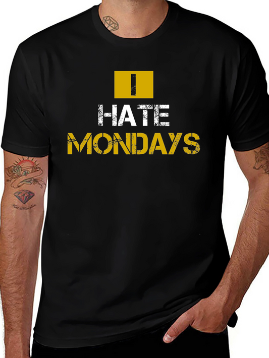 I Hate Mondays Graphic T-Shirt - Mens Black Tee