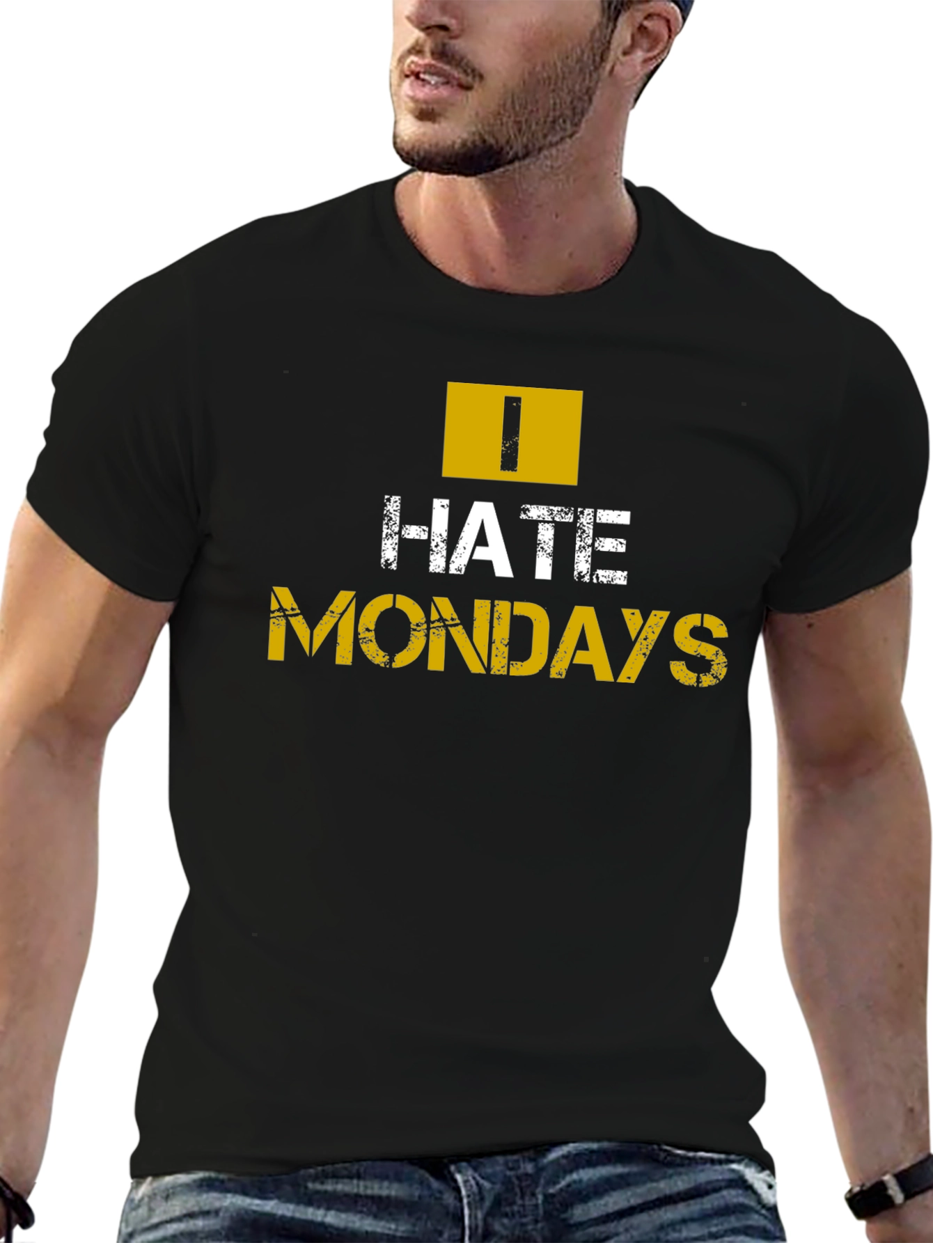 I Hate Mondays Graphic T-Shirt - Mens Black Tee