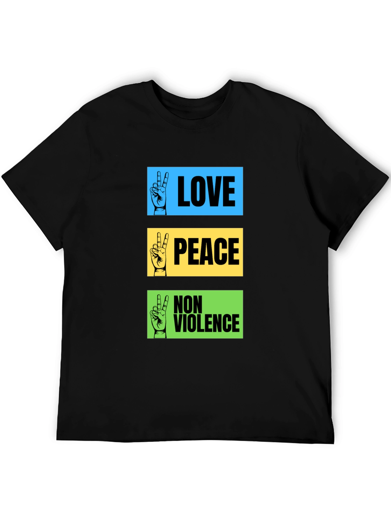 Love Peace Non-Violence Graphic T-Shirt