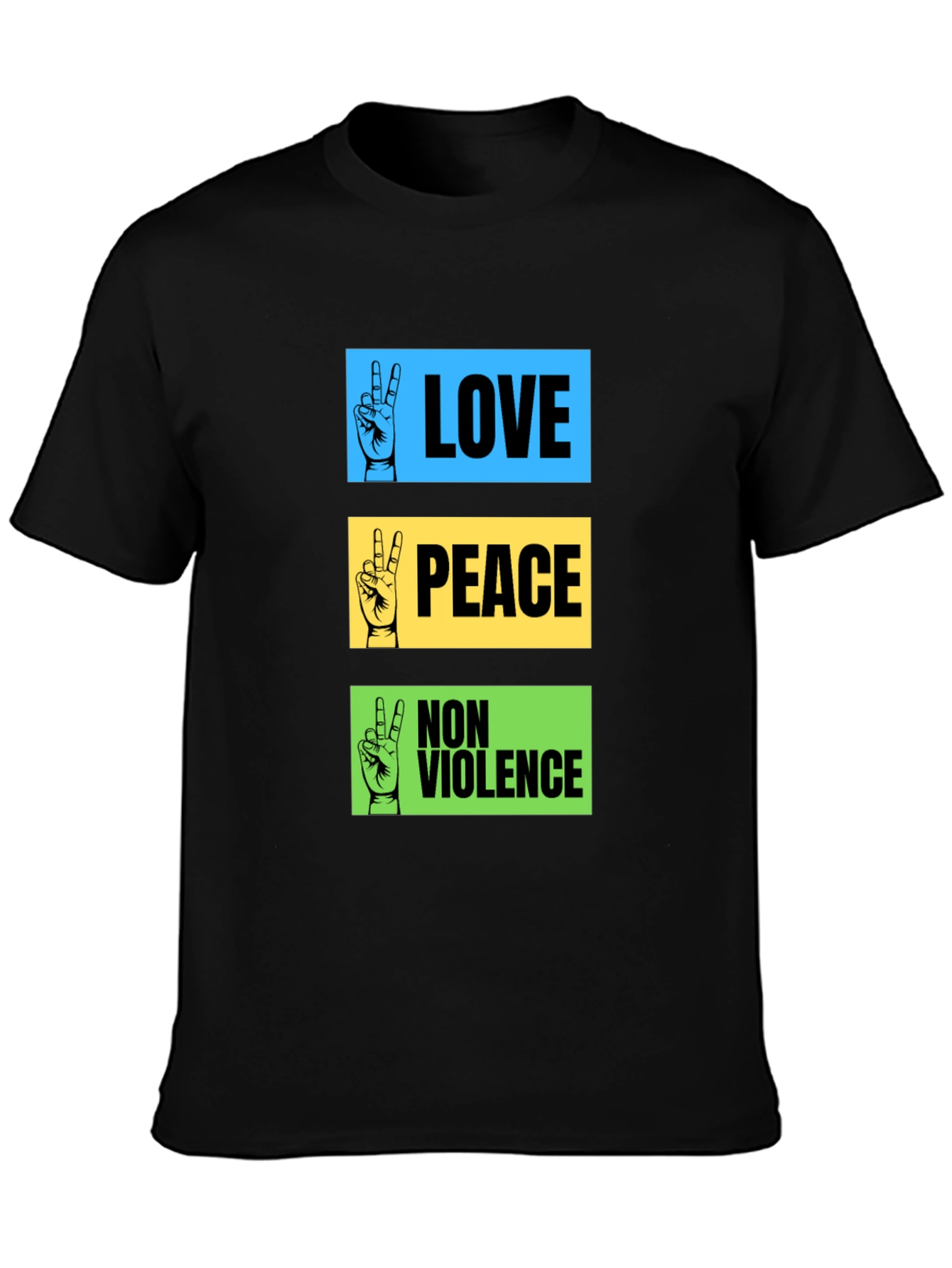 Love Peace Non-Violence Graphic T-Shirt