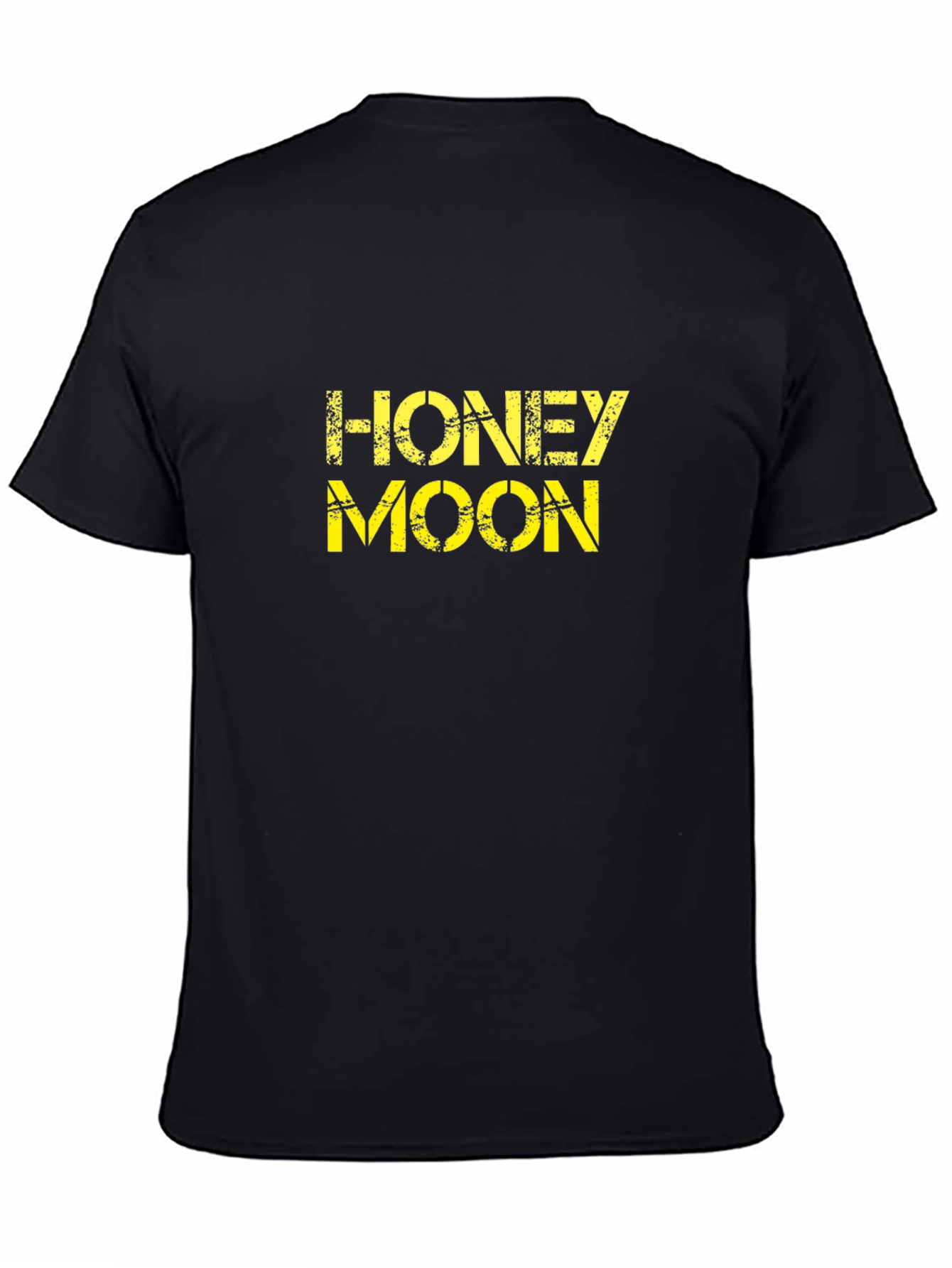 Honeymoon Graphic Tee - Black Cotton Casual T-Shirt