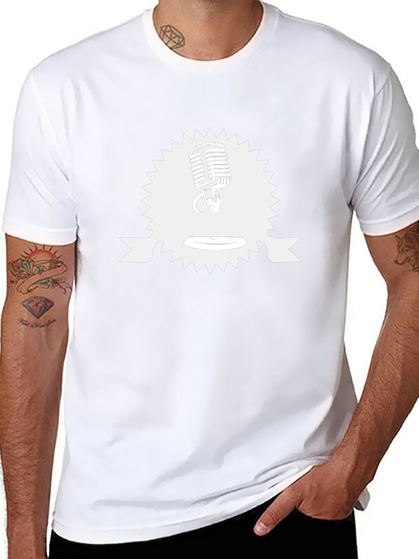 Retro Microphone Graphic T-Shirt