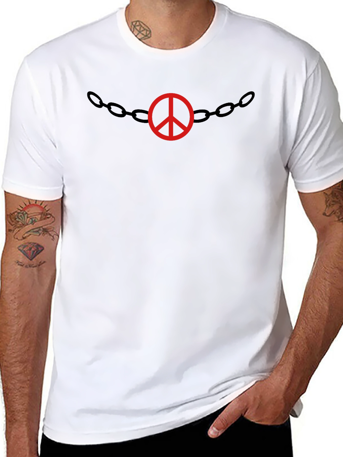 Peace Chain Graphic T-Shirt