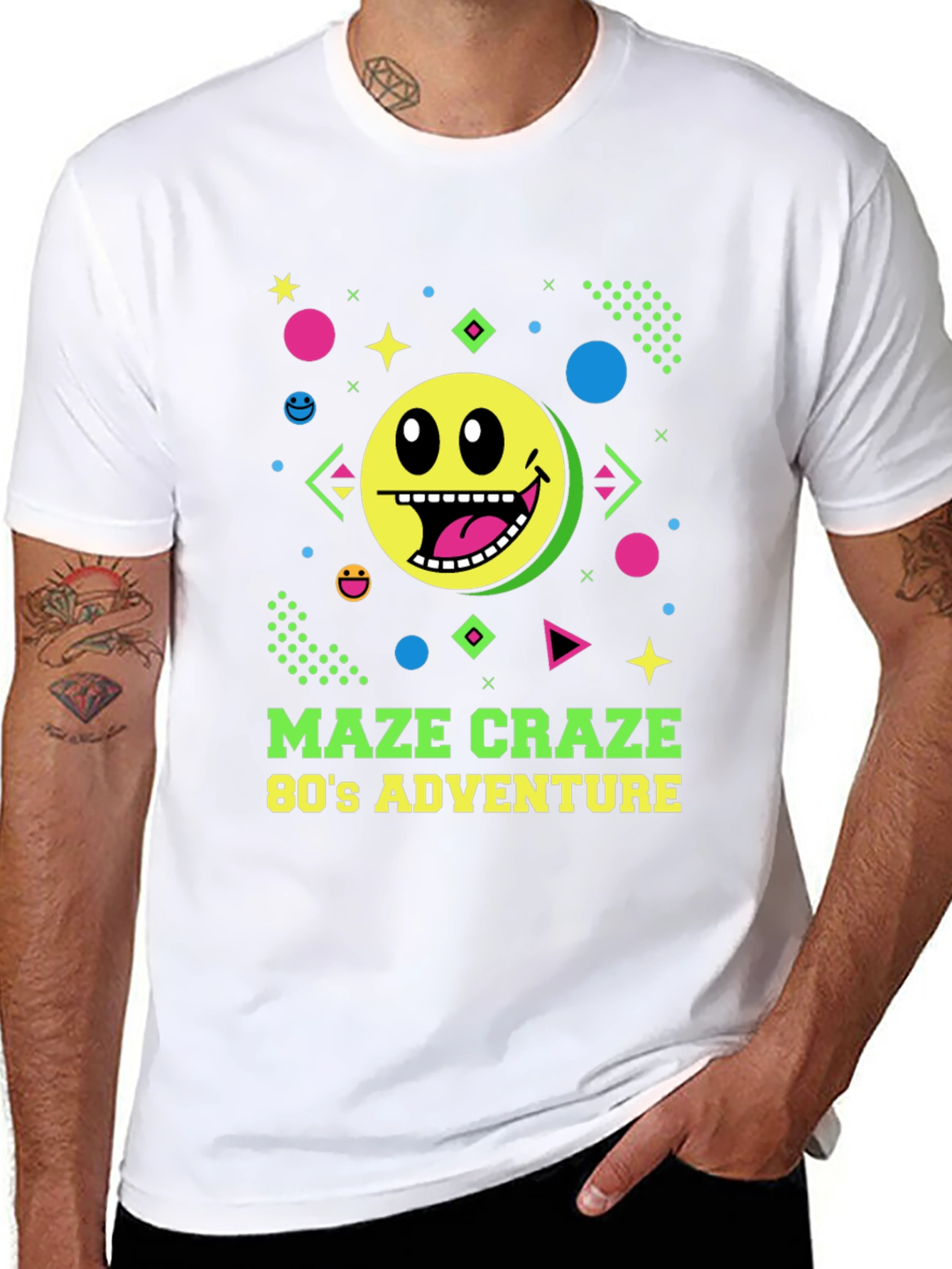 Maze Craze 80s Adventure Black T-Shirt