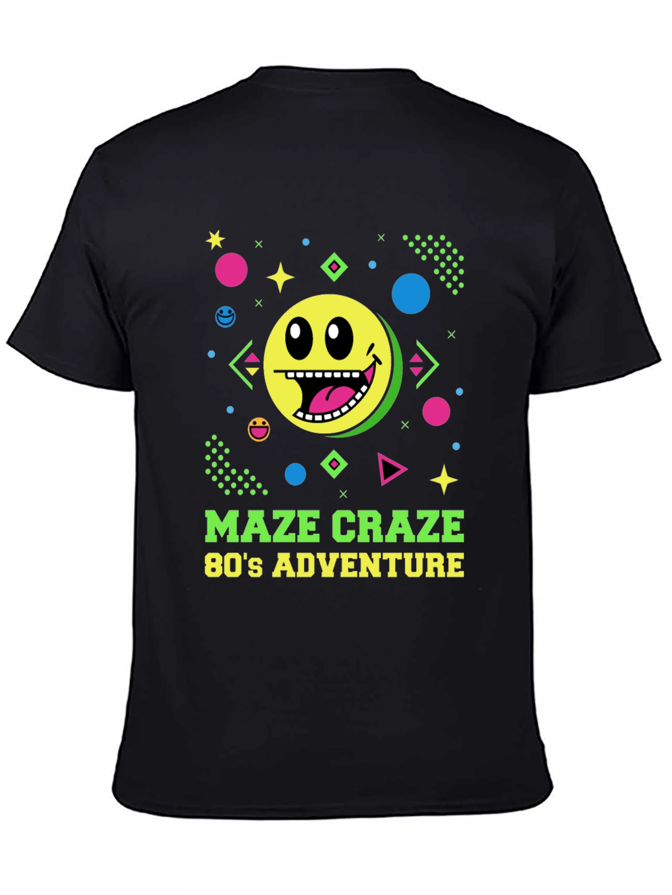 Maze Craze 80s Adventure Black T-Shirt