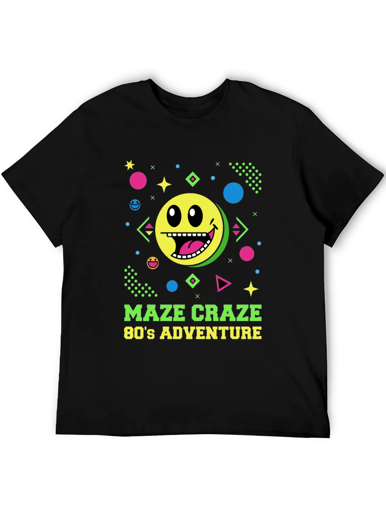 Maze Craze 80s Adventure Black T-Shirt