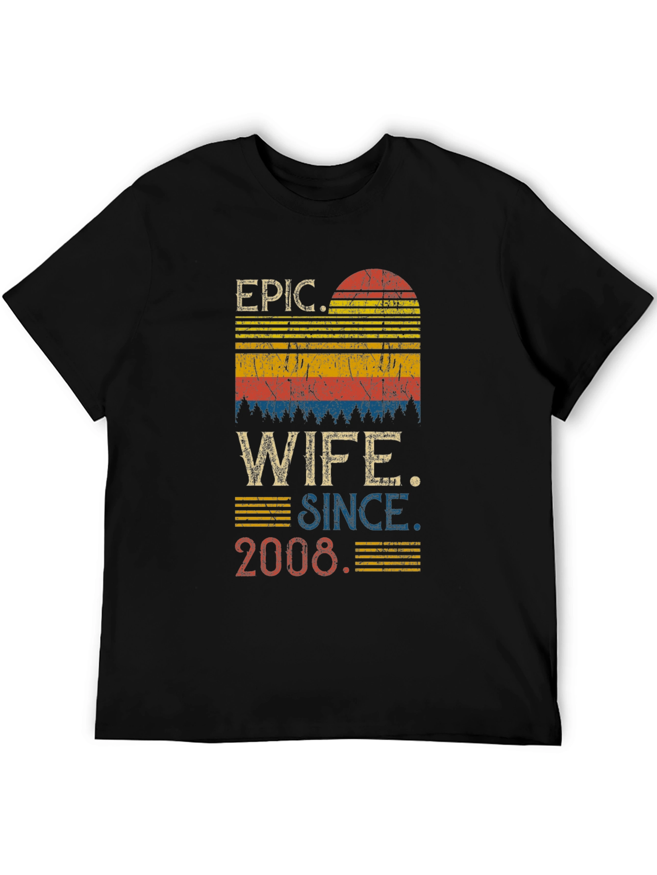 Epic Wife Since 2008 Retro Graphic Tee