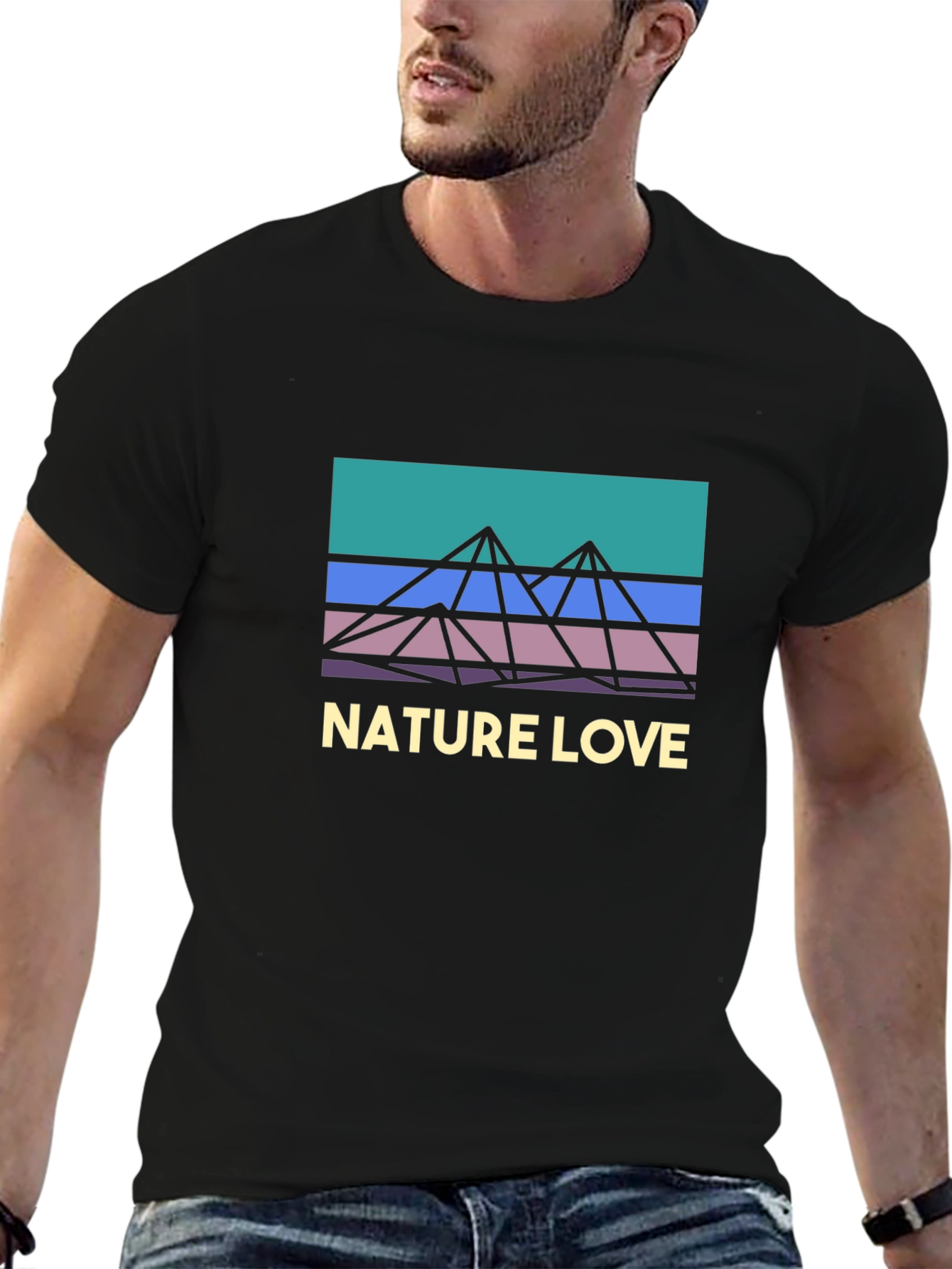 Nature Love Graphic T-Shirt - Black