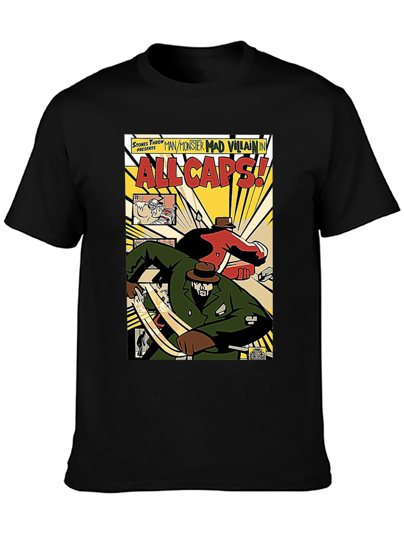 All Caps Comic Book T-Shirt
