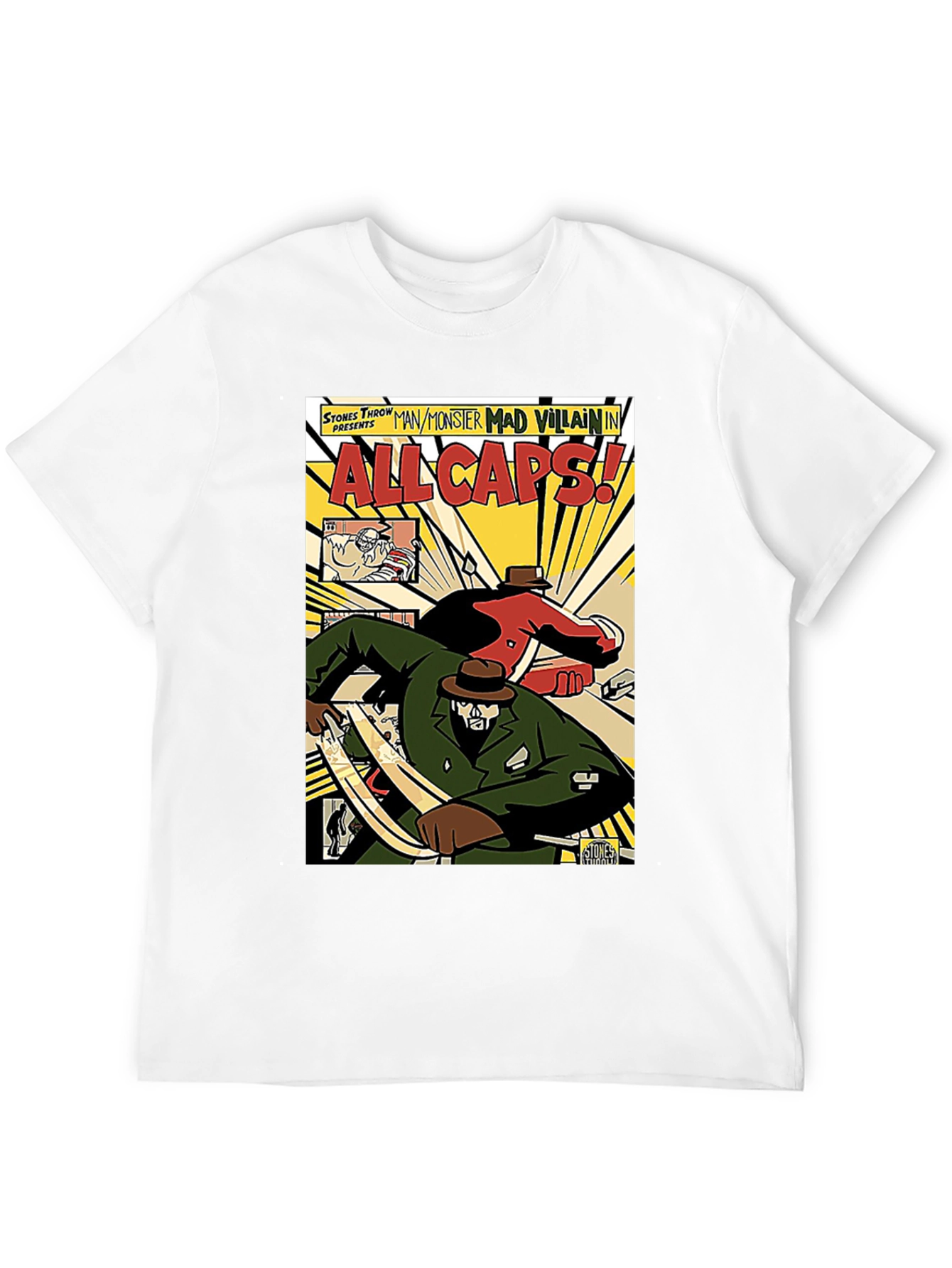 All Caps Comic Book T-Shirt